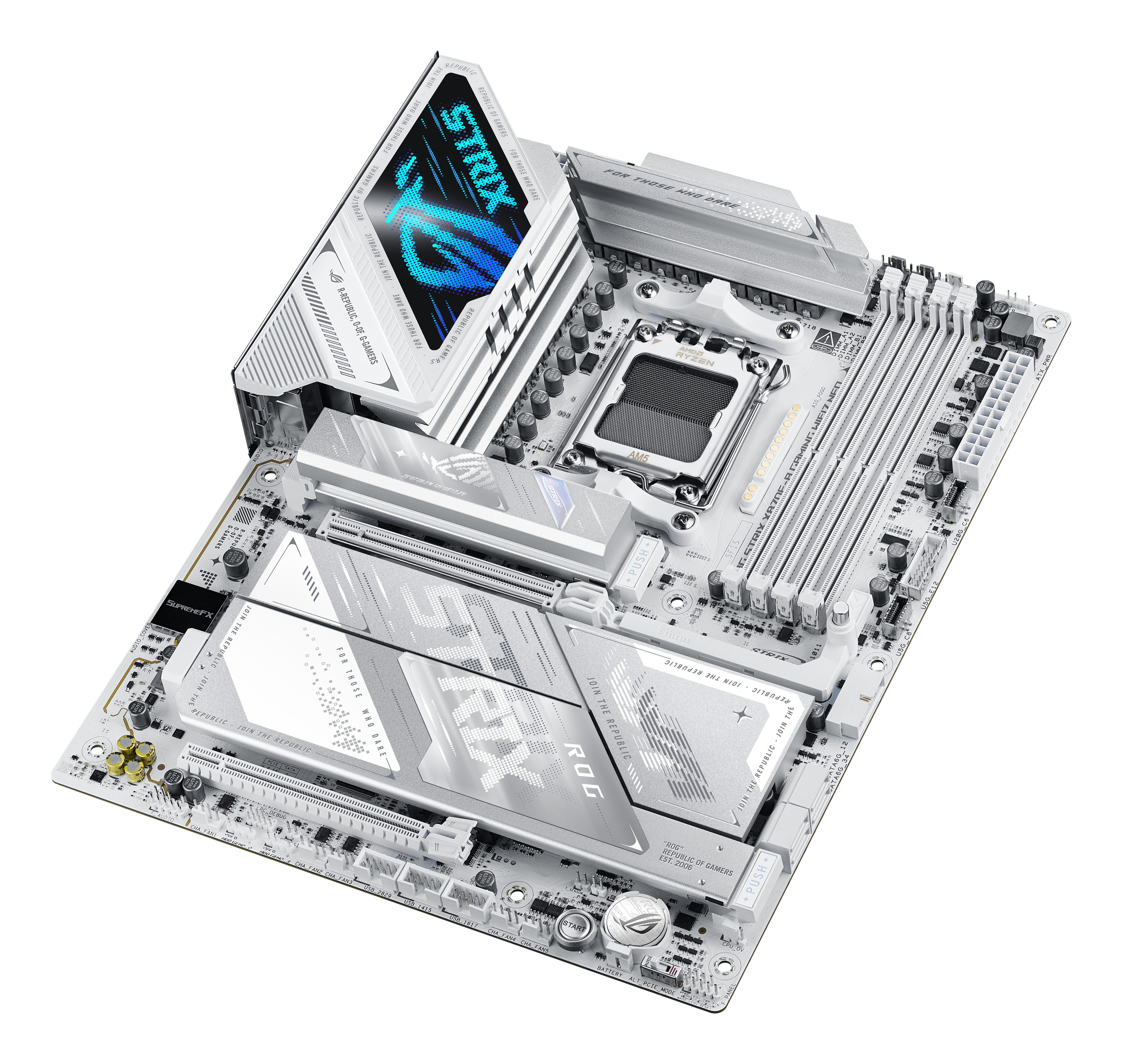 ASUS ROG STRIX X870E-A GAMING WIFI7 NEO - Motherboard - ATX - Socket AM5 - AMD X870E Chipsatz - USB4, USB 3.2 Gen 1, USB-C 3.2 Gen 1, USB-C 3.2 Gen 2x2, USB 3.2 Gen 2, USB-C 3.2 Gen2 - Wi-Fi 7, 5 Gigabit Ethernet, Bluetooth - Onboard-Grafik (CPU erforder