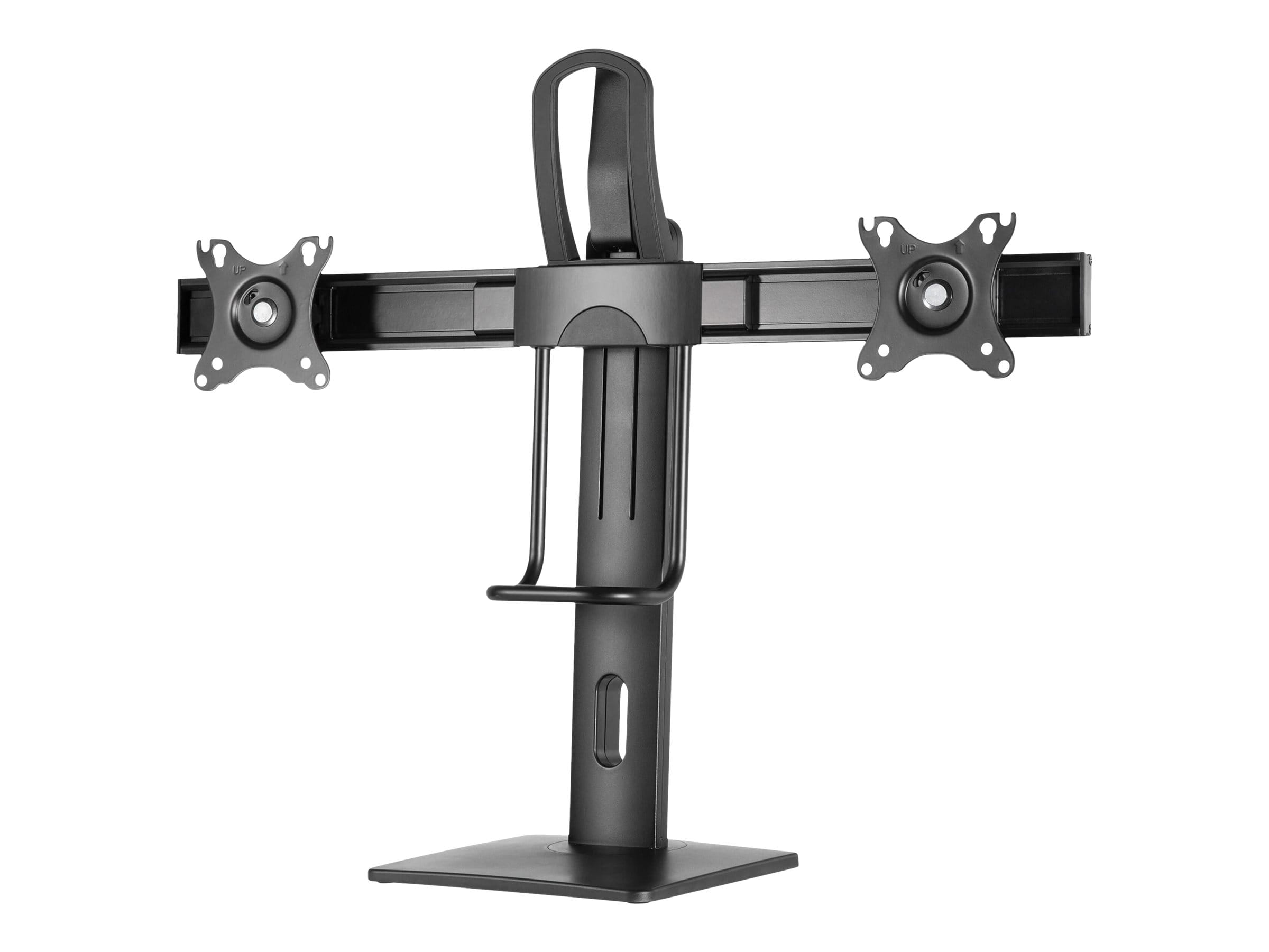 Eaton Tripp Lite Series Precision-Placement Desktop Mount with Antimicrobial Tape for 17" to 27" Displays - Aufstellung - Voll beweglich - für 2 TVs / Monitore - Stahl - Schwarz - Bildschirmgröße: 43.2-68.6 cm (17"-27")