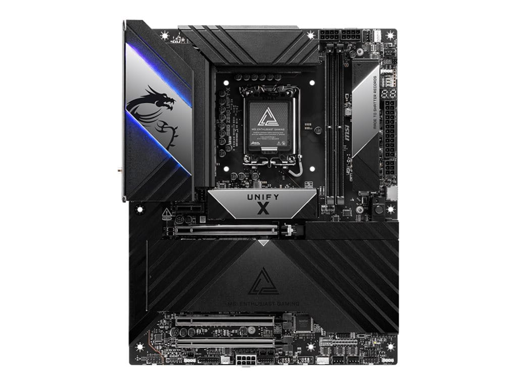 MSI MEG Z890 UNIFY-X - Motherboard - ATX - LGA1851 Sockel - Z890 Chipsatz - USB-C 3.2 Gen 2x2, USB 3.2 Gen 1, USB 3.2 Gen 2, USB-C 3.2 Gen2 - 5 Gigabit Ethernet, Wi-Fi 7, Bluetooth - Onboard-Grafik (CPU erforderlich)