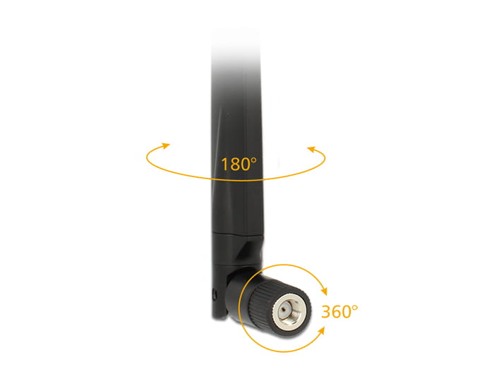 Delock Antenne - Wi-Fi - 7 dBi (für 5 GHz), 4 dBi (für 2,4 GHz)