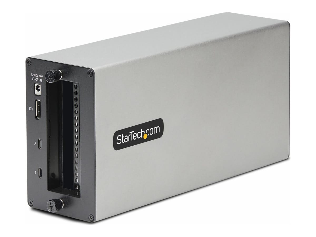 StarTech.com Thunderbolt 3 PCIe Expansion Chassis, Enclosure Box W/Dual PCI-E Slots, External PCIe Slots for Laptops/Desktops/All-In-Ones, 8K/4K Output Via TB3/DP 1.4 Ports - For PCI Express Cards (2TBT3-PCIE-ENCLOSURE)