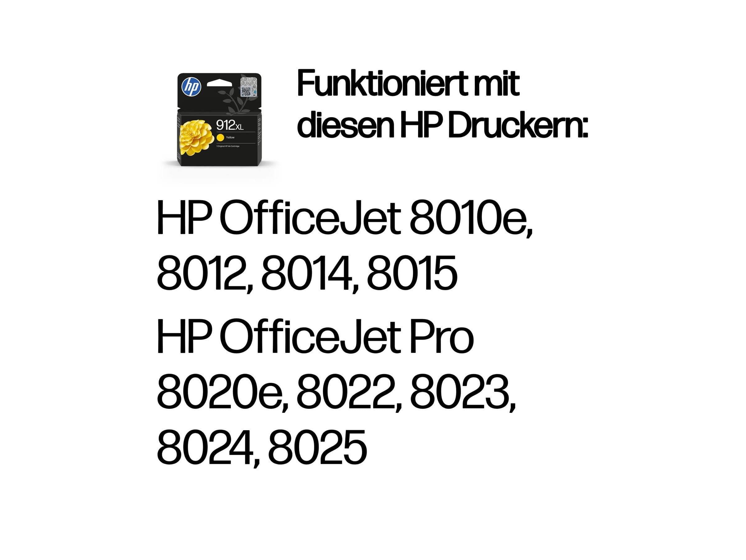 HP 912XL - 8.5 ml - Hohe Ergiebigkeit - Gelb