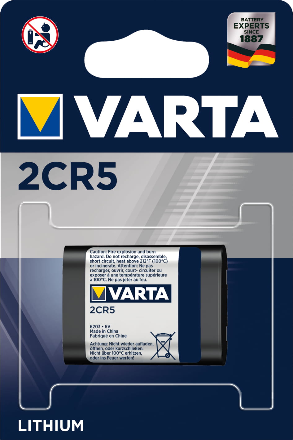 Varta Professional - Batterie 2CR5 - Li - 1600