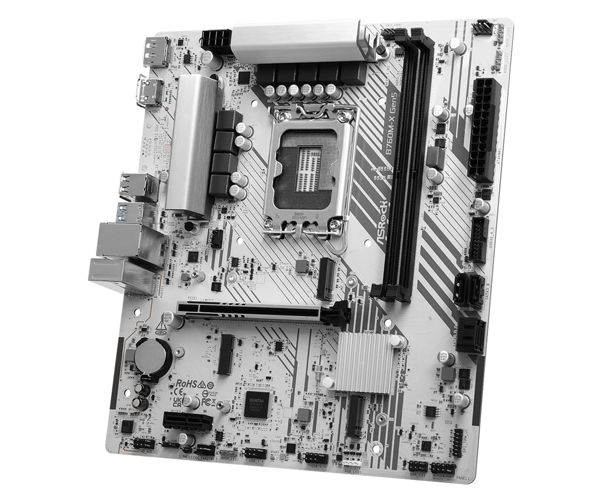 ASRock B760M-X Gen5, Intel, LGA 1700, Intel Core i5 12th Gen, Intel Core i5 13th Gen, Intel Core i5 14th Gen, Intel Core i3 14th Gen,..., DDR5-SDRAM, 128 GB, SO-DIMM