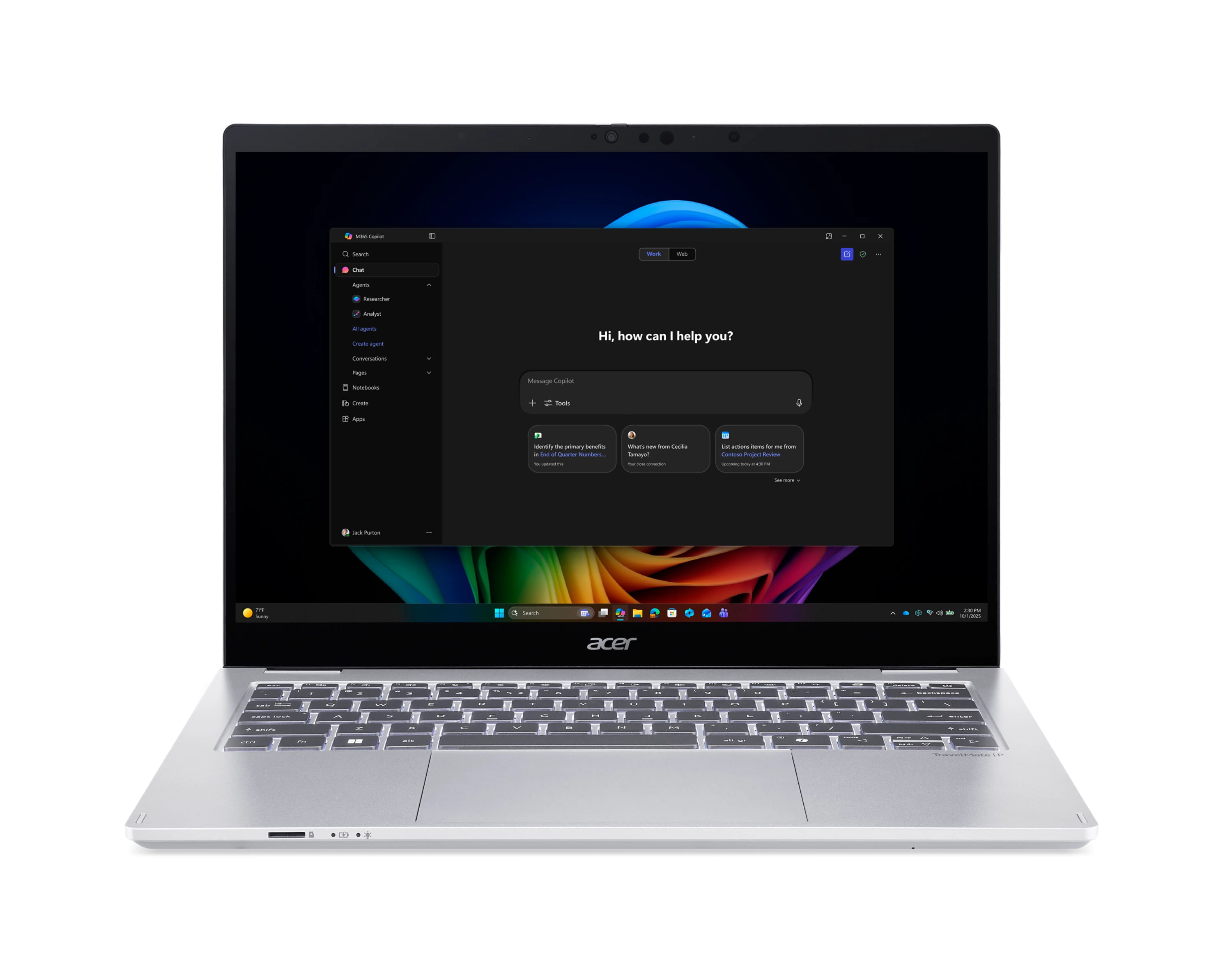 Acer TravelMate P4 Spin 14 AI TMP414RN-56-TCO-596M, Intel Core Ultra 5, 35,6 cm (14"), 1920 x 1200 Pixel, 16 GB, 512 GB, Windows 11 Pro