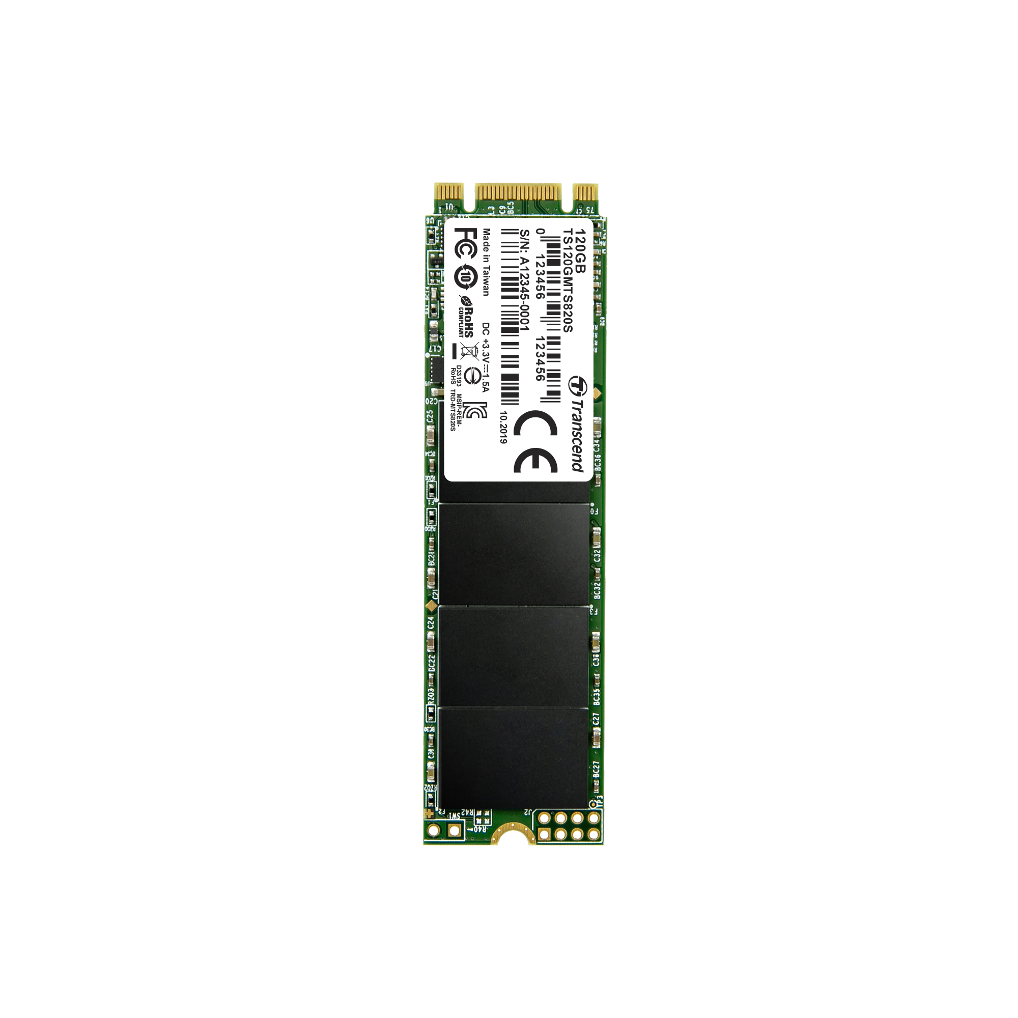 Transcend MTS820 - SSD - 120 GB - intern - M.2