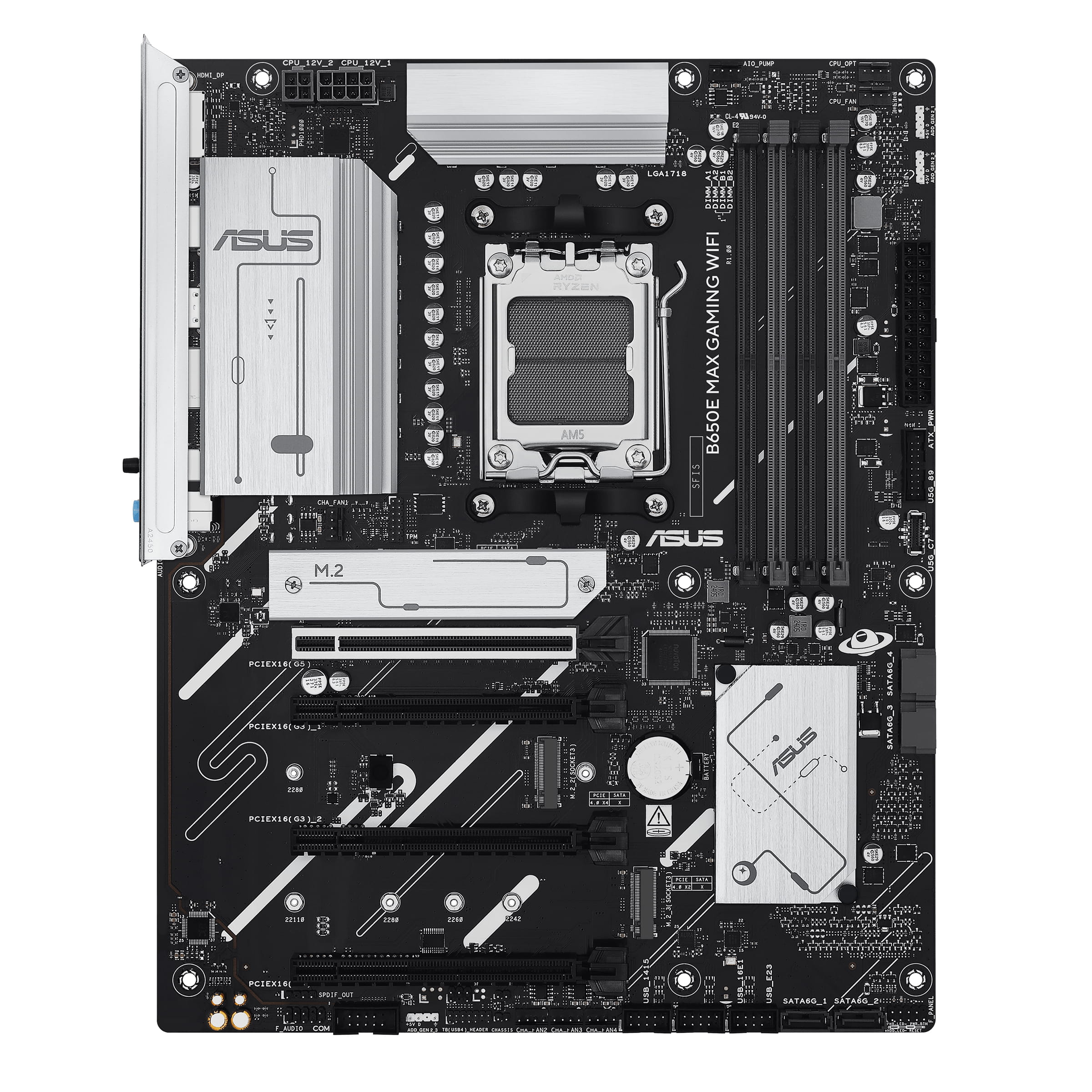 ASUS PRIME B850-PLUS WIFI - Motherboard - ATX - Socket AM5 - AMD B850 Chipsatz - USB-C 3.2 Gen2, USB 3.2 Gen 2, USB 3.2 Gen 1, USB-C 3.2 Gen 1 - 2.5 Gigabit LAN, Wi-Fi 6E, Bluetooth - Onboard-Grafik (CPU erforderlich)