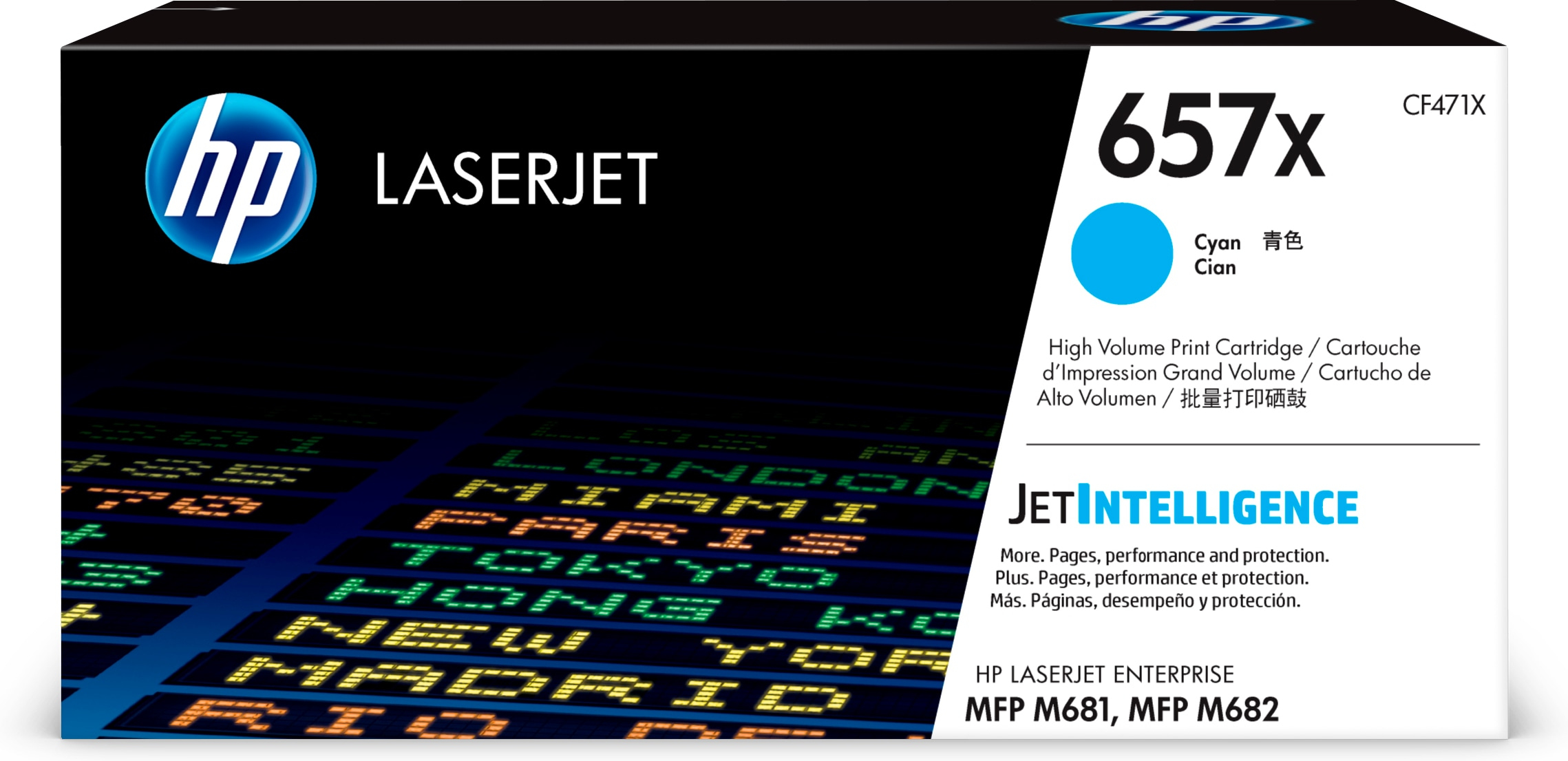 HP 657X - Hohe Ergiebigkeit - Cyan - original - LaserJet - Tonerpatrone (CF471X)