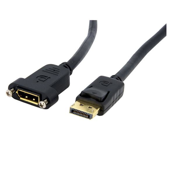 StarTech.com 3 ft. (0.9 m) Displayport Male to Female Cable - Mounting - Latched Connectors - DisplayPort - DP Monitor Cable (DPPNLFM3)