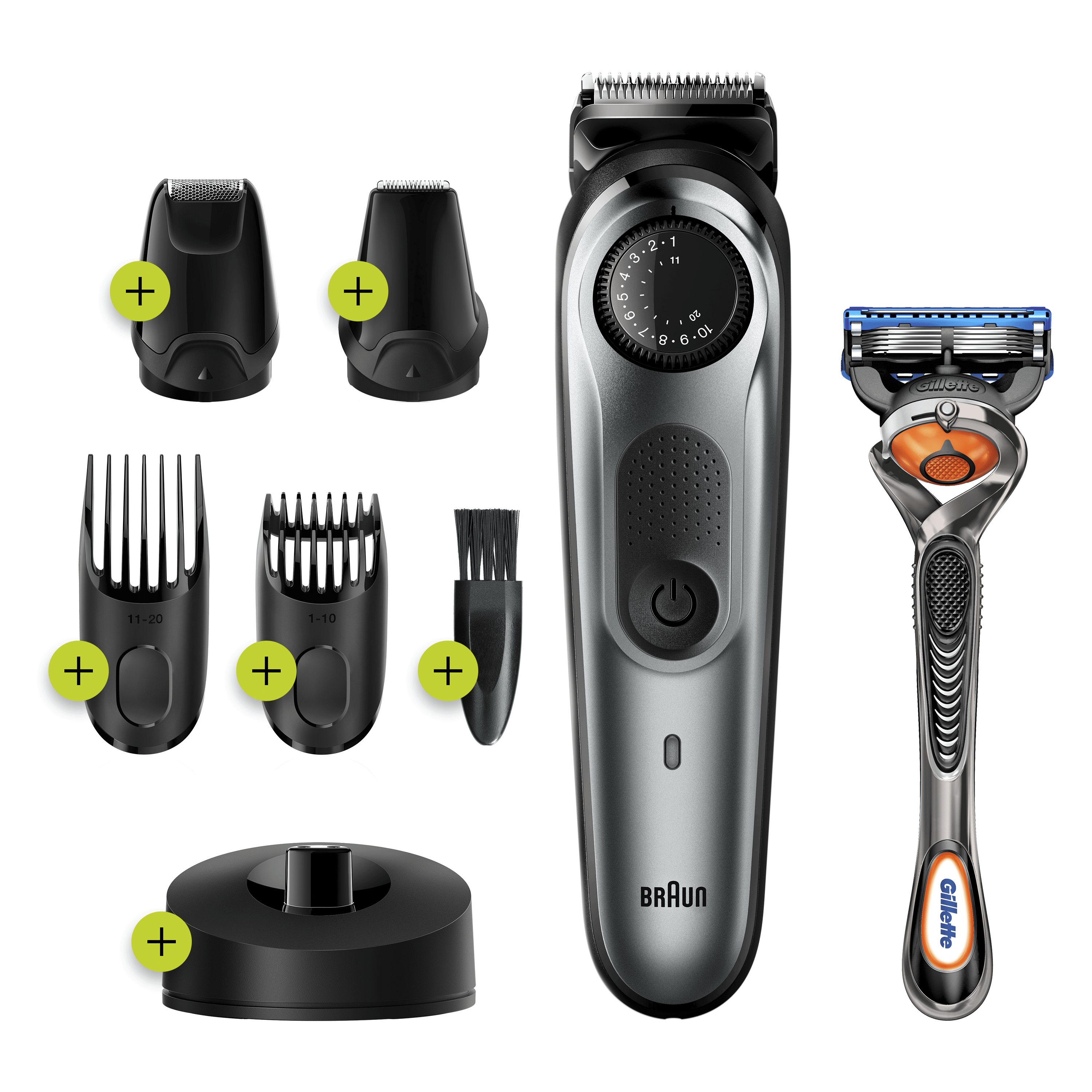 Braun BT7240, Waschbar, Wechselstrom/Batterie, Schwarz, Grau