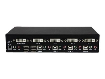 StarTech.com 4 Port Dual Link DVI USB KVM Switch mit Audio