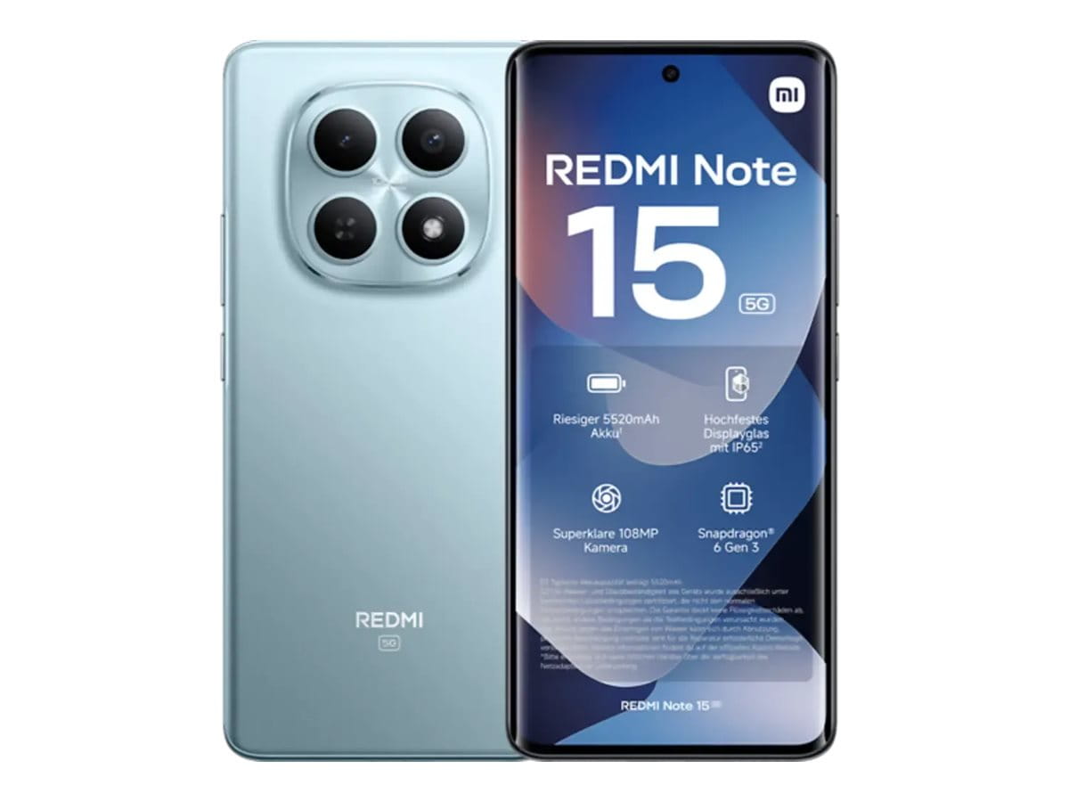 Xiaomi Redmi Note 15 - 5G Smartphone - Dual-SIM - RAM 8 GB / Interner Speicher 256 GB - microSD slot - OLED-Display - 6.77" - 2392 x 1080 Pixel (120 Hz)