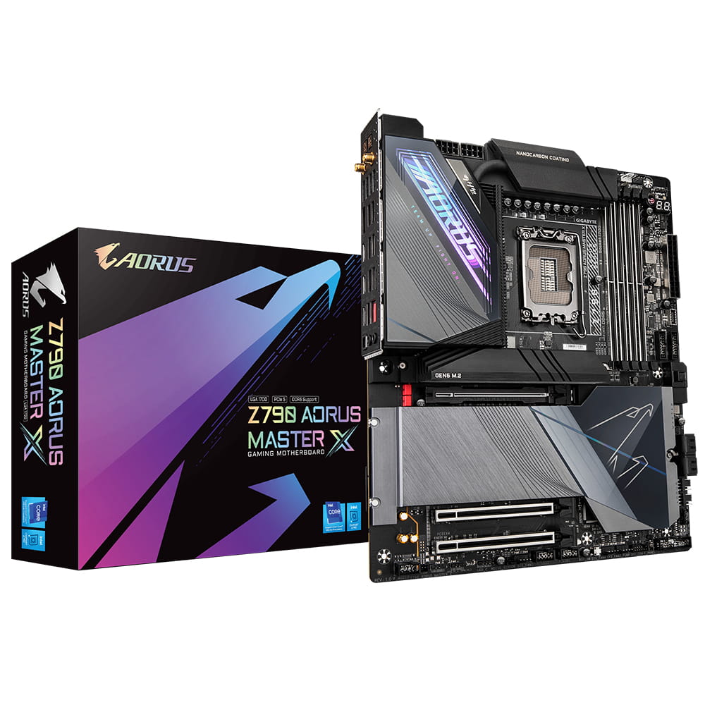 Gigabyte Z790 AORUS MASTER X - 1.0 - Motherboard - E-ATX - LGA1700 Sockel - Z790 Chipsatz - USB 3.2 Gen 1, USB 3.2 Gen 2, USB-C Gen 2x2, USB-C 3.2 Gen 1 - 10 Gigabit LAN, Bluetooth, Wi-Fi 7 - Onboard-Grafik (CPU erforderlich)