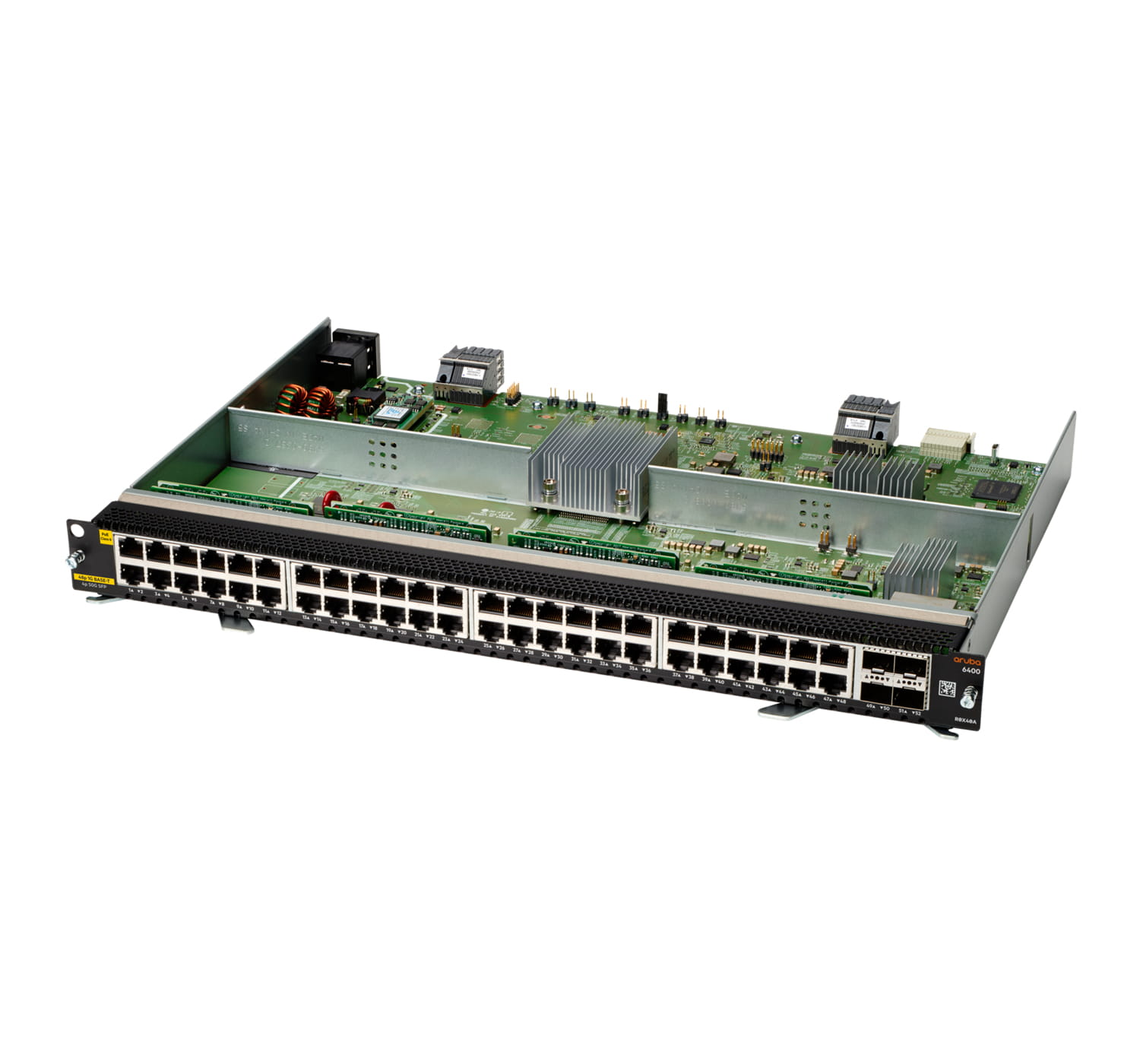 HPE Aruba Networking 6400 48-port 1GbE Class 6 PoE and 4-port SFP56 v2 Module - Switch - L3 - 48 x 10/100/1000 (PoE)