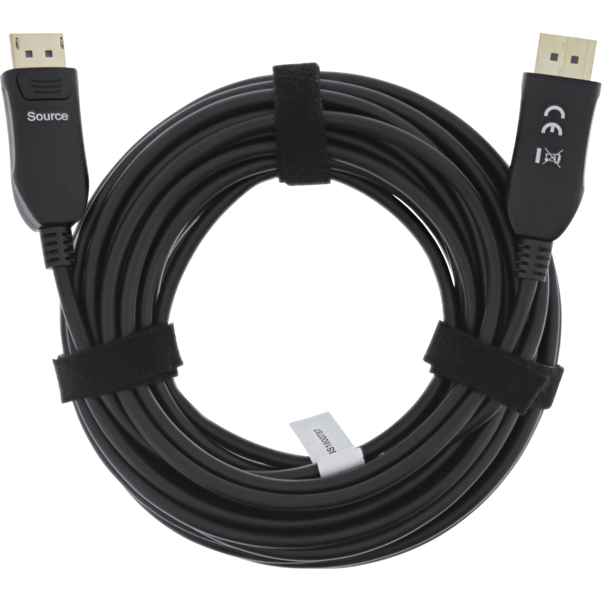 InLine DisplayPort 2.1 AOC Kabel - UHBR 13.5 - optisch - aktiv - schwarz - 30m