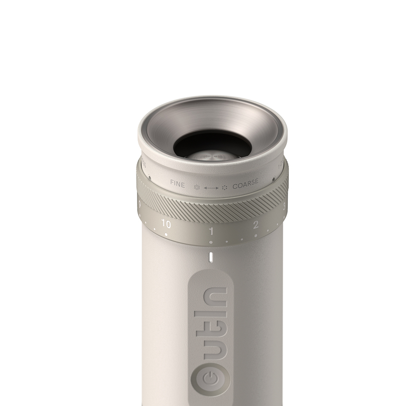 OutIn OTCG-01-SW, Mühle mit Mahlwerk, 25 g, Edelstahl, Weiß, sandstone white, Aluminium, Kunststoff, Silikon