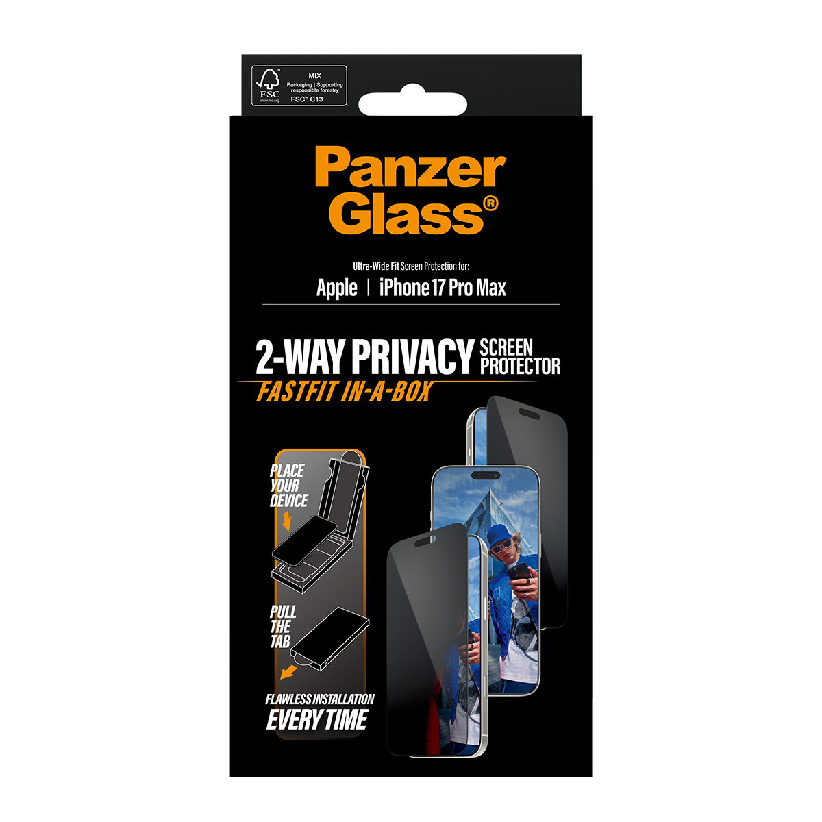 PanzerGlass Bildschirmschutz für Handy - ultra-breite