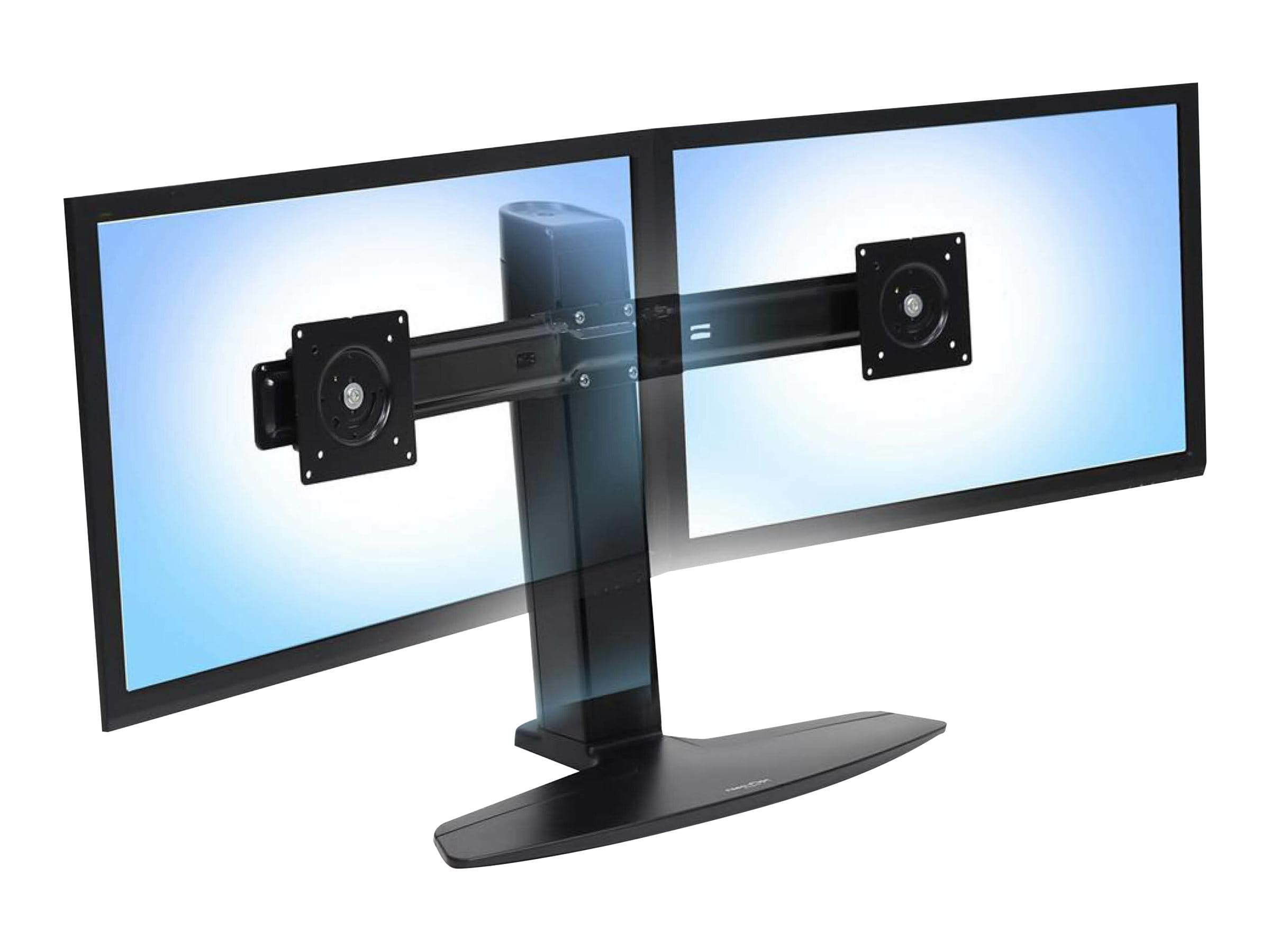 Ergotron Neo-Flex - Aufstellung - für 2 LCD-Displays - Schwarz - Bildschirmgröße: bis zu 61 cm (bis zu 24 Zoll)
