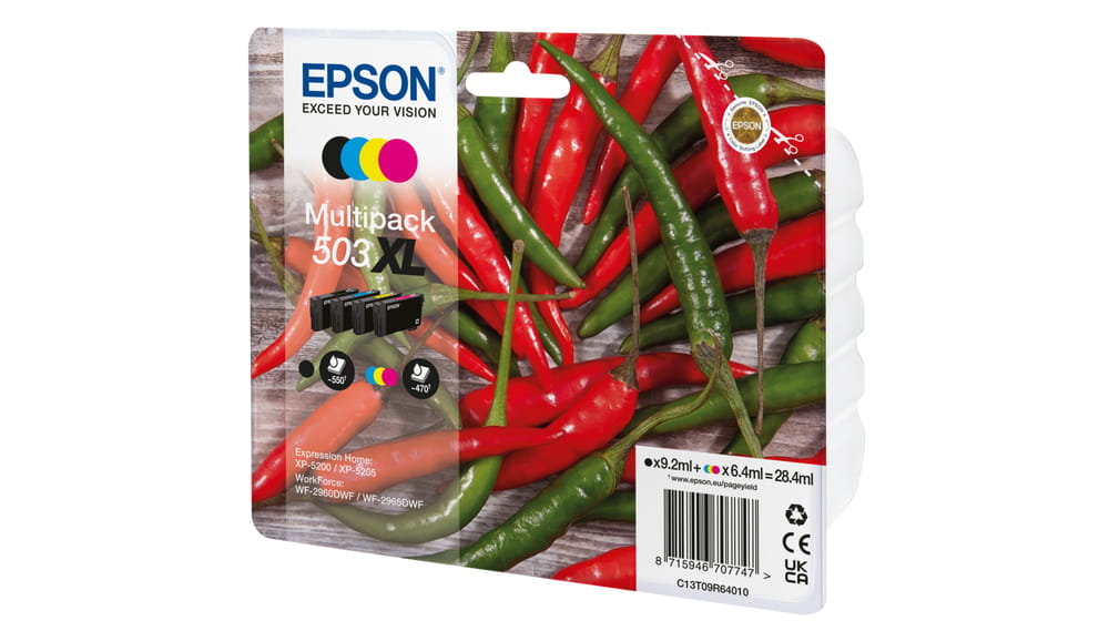 Epson 503XL Multipack - 4er-Pack - XL - Schwarz