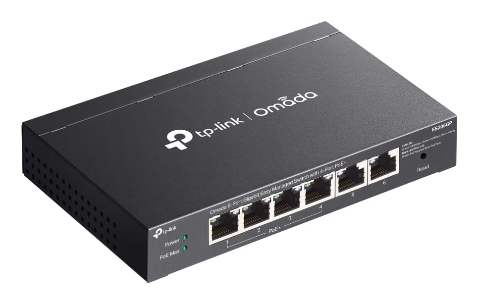 TP-LINK Omada ES206GP V2.6 - Switch - managed - 4 x 10/100/1000 (PoE+)