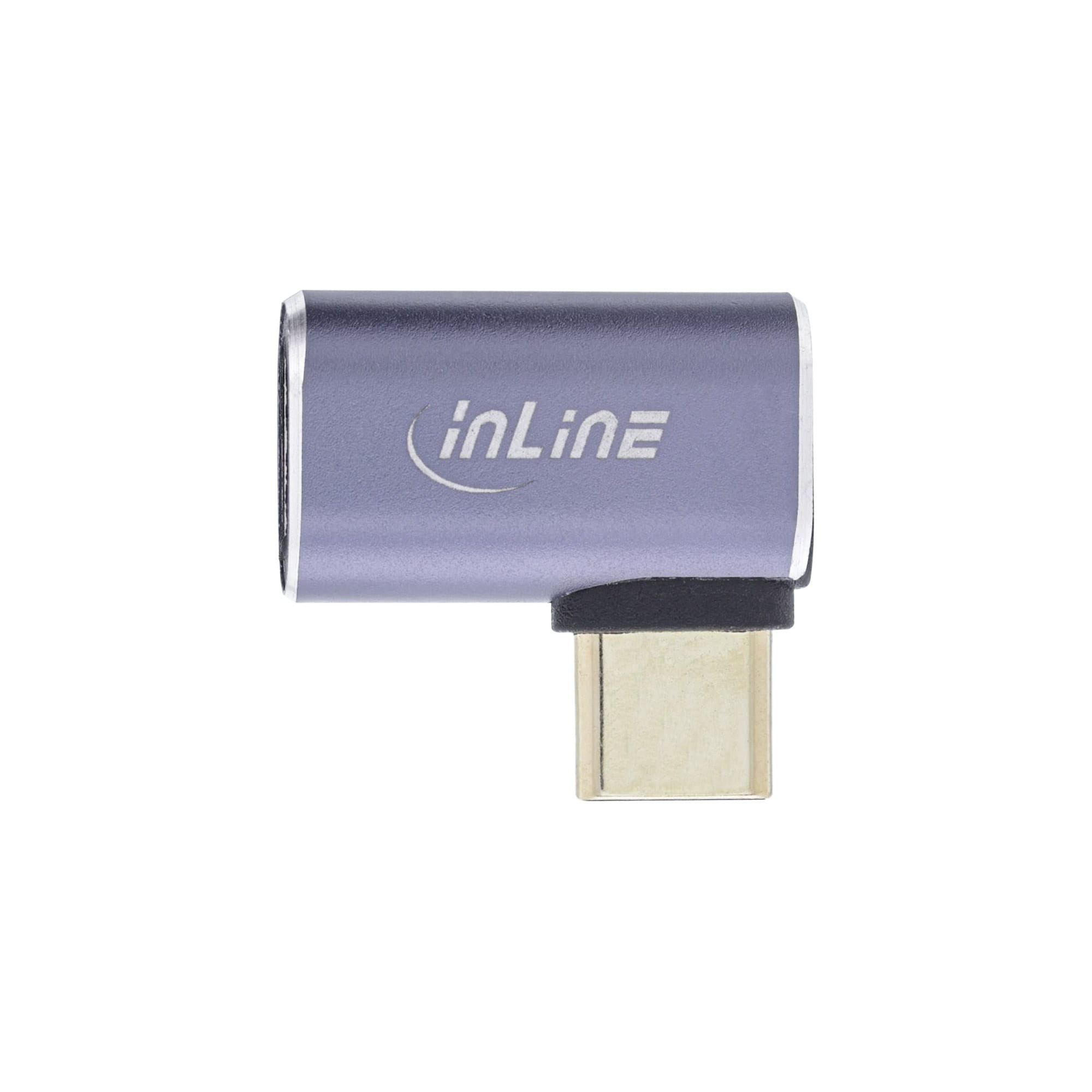 InLine USB4 Adapter - USB-C Stecker/Buchse rechts/links gewinkelt - Aluminium