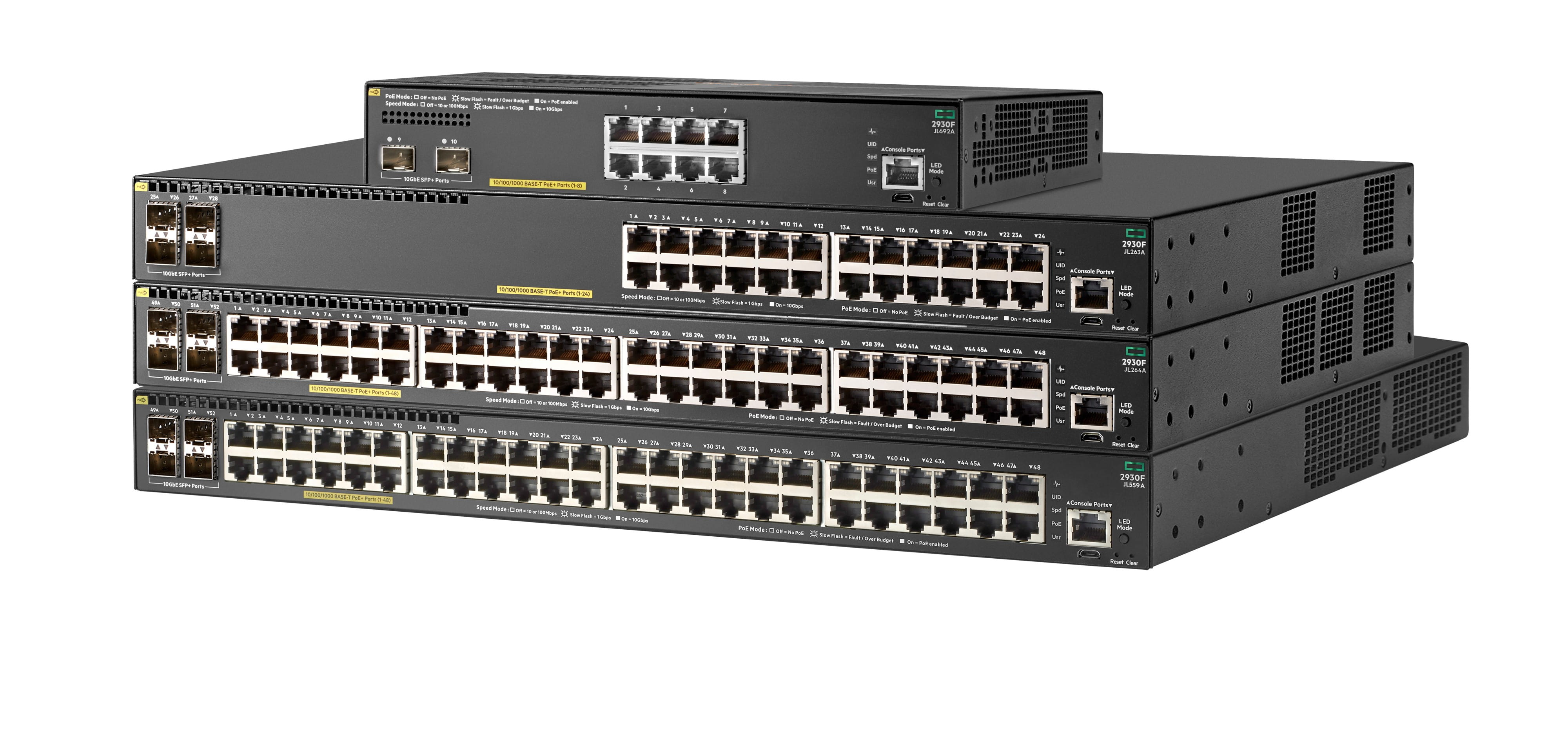 HPE Aruba Networking 2930F 48G PoE+ 4SFP+ TAA - Switch - L3 - managed - 48 x 10/100/1000 (PoE+)