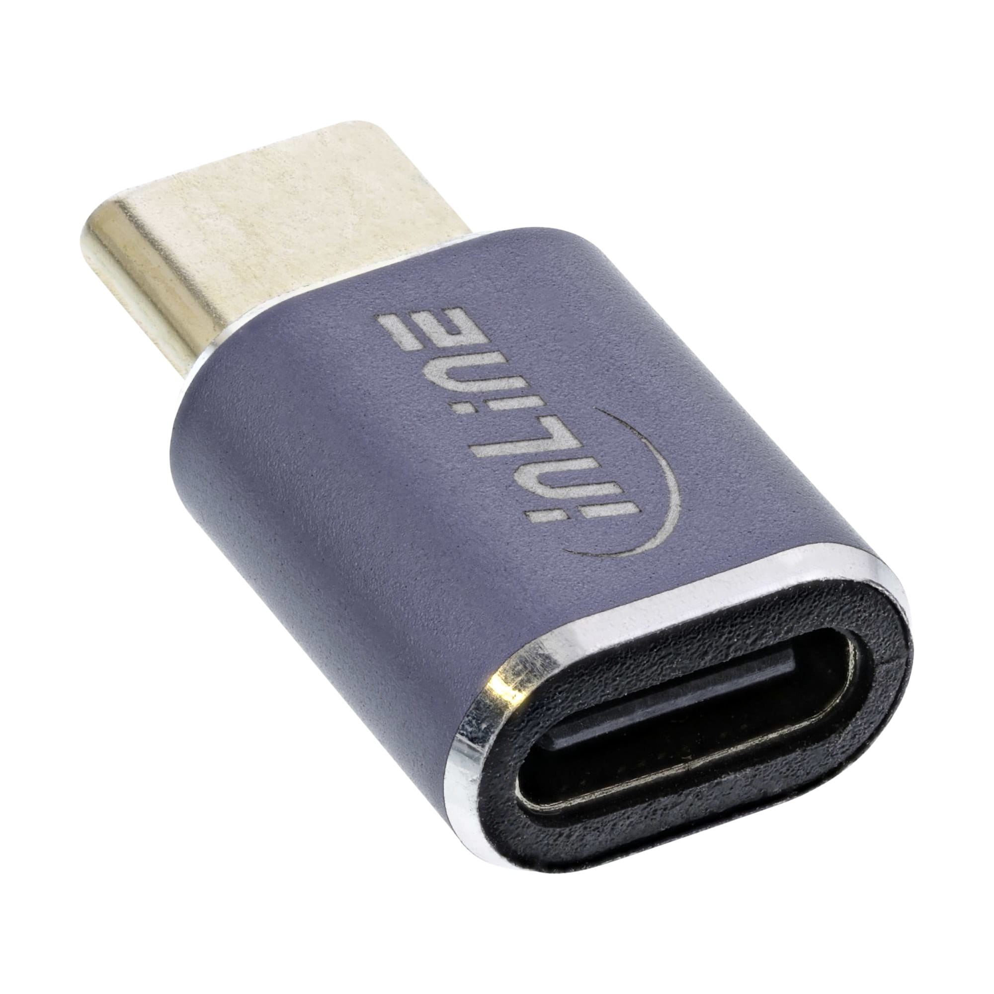 InLine USB4 Adapter - USB-C Stecker/Buchse - Aluminium - grau