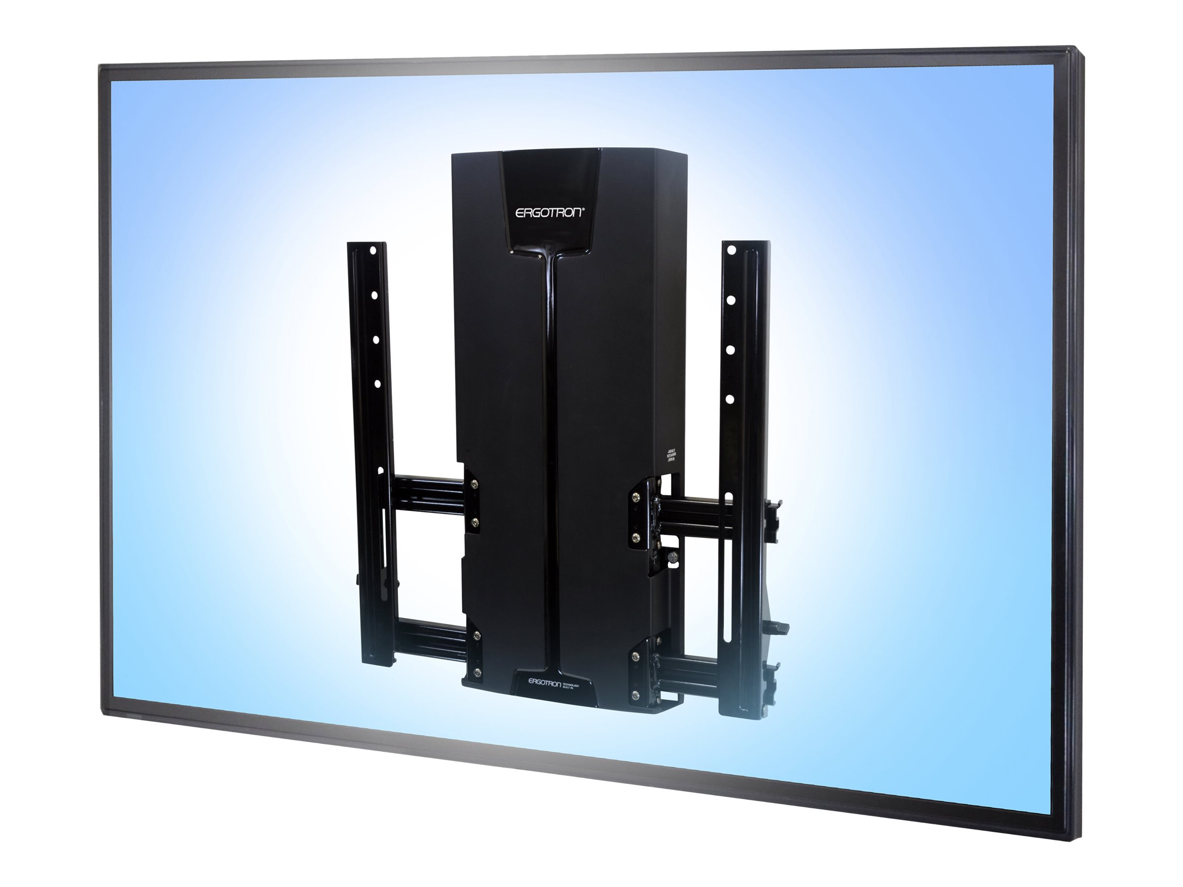 Ergotron Befestigungskit (neigbare Halterung, Montageschablone, Niedrigprofil-Hebemodul, Kabelführungskomponenten) - Konstante Krafttechnologie - für LCD-Display - Gleitschiene, für sehr schwere Last - Schwarz - Bildschirmgröße: 116.8-160 cm (46"-63