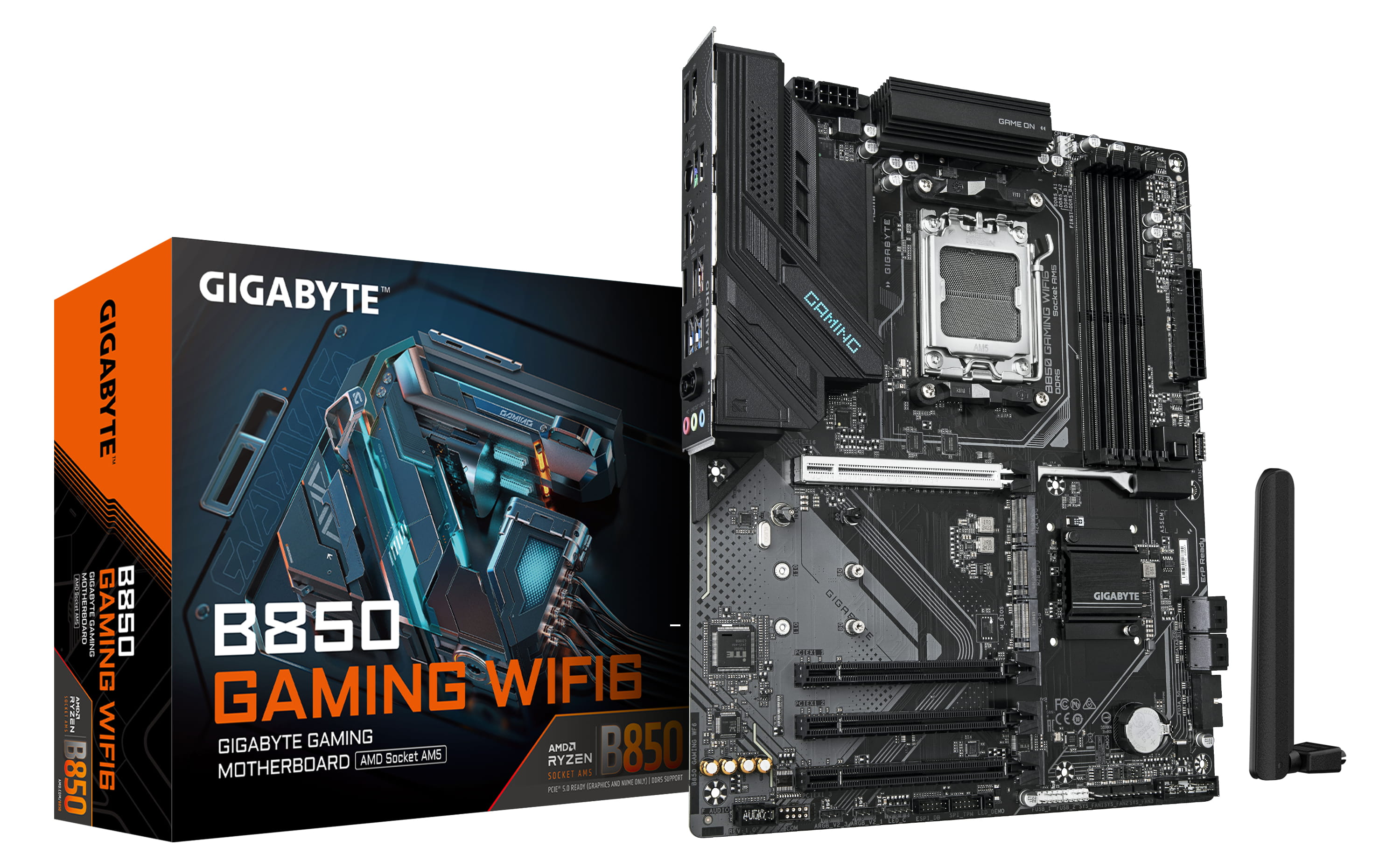 Gigabyte B850 GAMING WIFI6 - Motherboard - ATX - Socket AM5 - AMD B850 Chipsatz - USB-C 3.2 Gen 1, USB 3.2 Gen 2, USB 3.2 Gen 1 - Wi-Fi 6, Bluetooth, Gigabit LAN - Onboard-Grafik (CPU erforderlich)