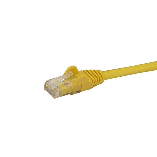 StarTech.com 3m CAT6 Ethernet Cable, 10 Gigabit Snagless RJ45 650MHz 100W PoE Patch Cord, CAT 6 10GbE UTP Network Cable w/Strain Relief, Yellow, Wiring is UL Certified/TIA - Category 6 - 24AWG (N6PATC3MYL)