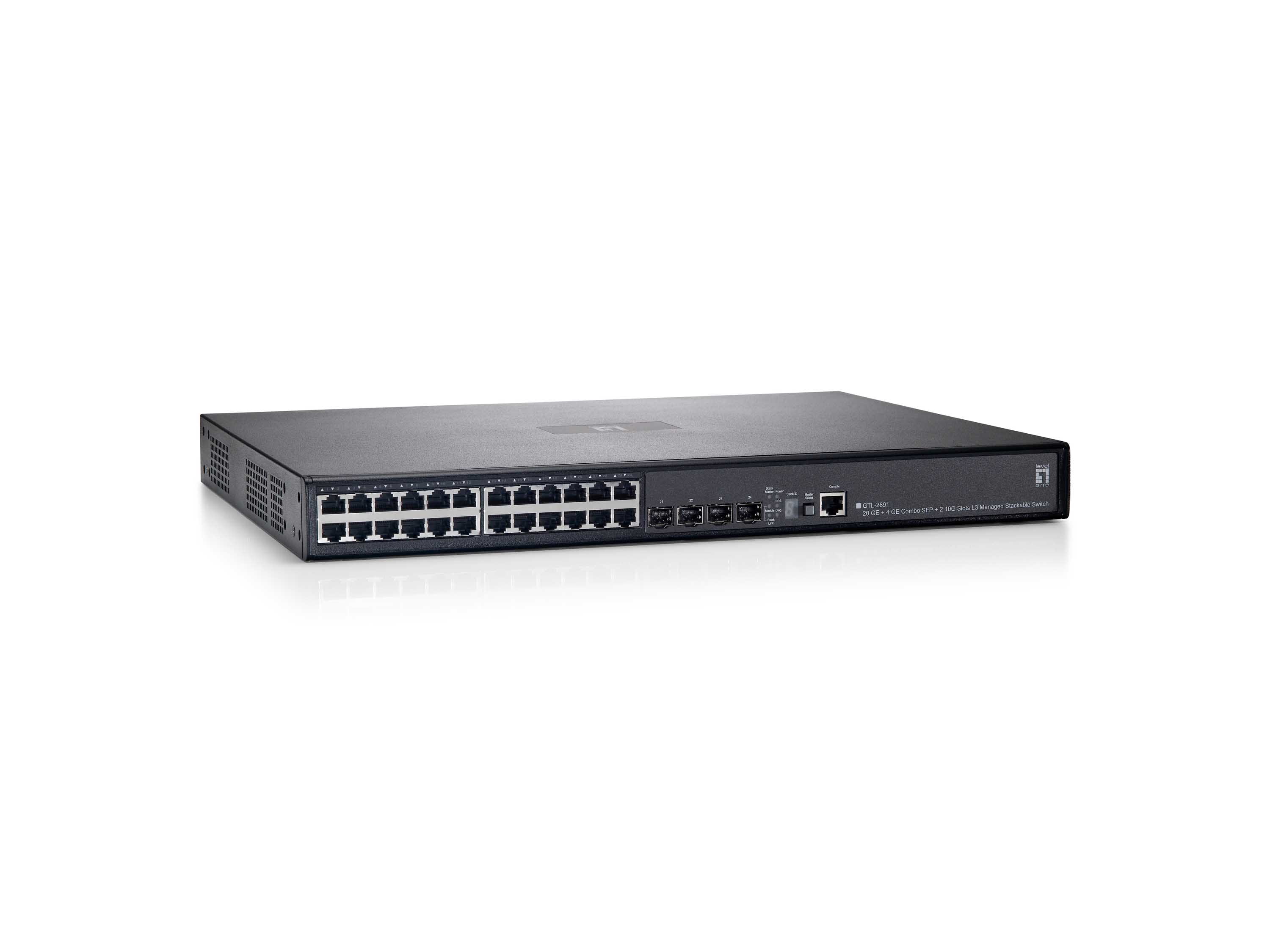 LevelOne GTL-2691 - Switch - L3 - managed - 20 x 10/100/1000 + 4 x Kombi-Gigabit-SFP