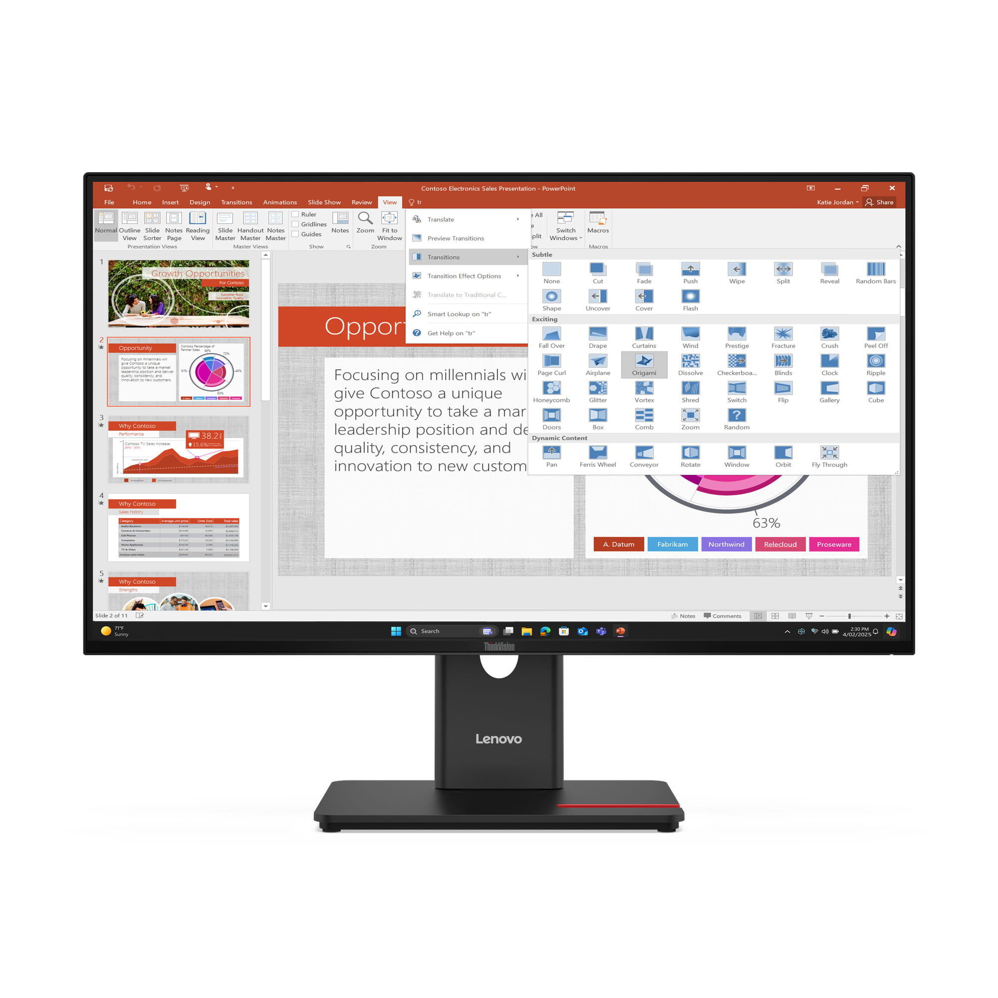 Lenovo ThinkVision T27-40 - LED-Monitor - 68.6 cm (27")