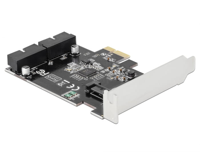 Delock PCI Express Card to 2 x internal USB 3.0 Pin Header - USB-Adapter - PCIe 2.0 - USB 3.0 (intern)