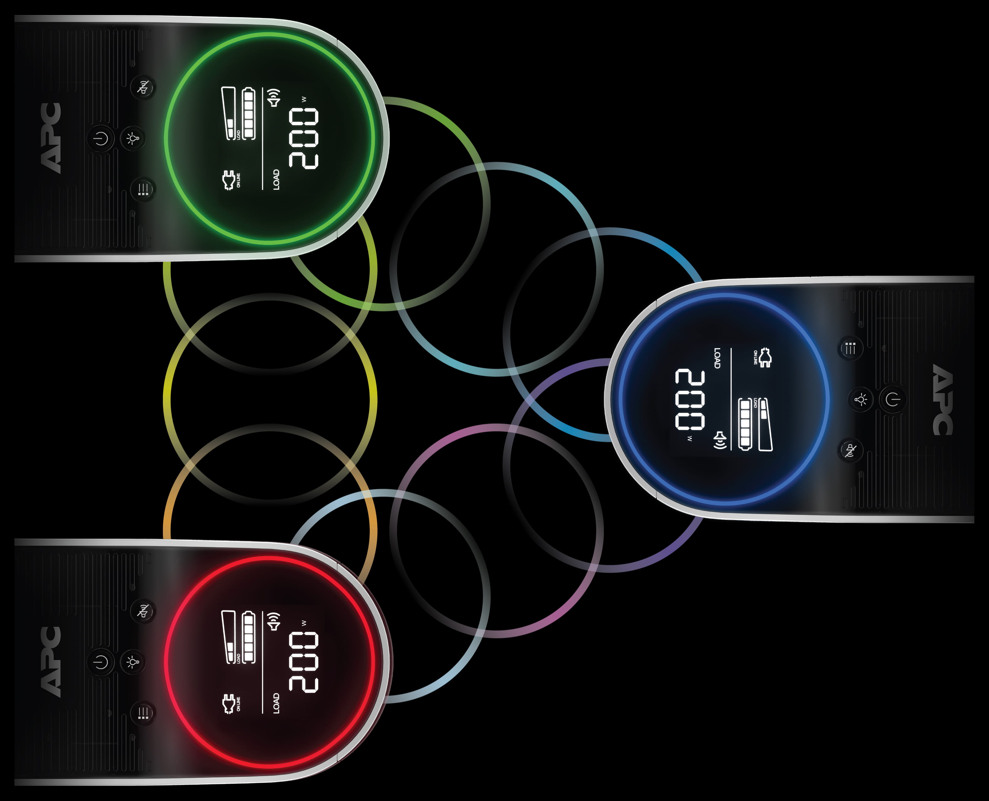 APC Back-UPS Pro - USV - Tower, RGB-Leuchten - Line-Interactive-USV