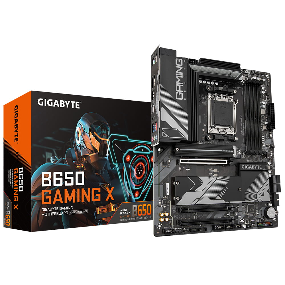 Gigabyte B650 GAMING X - 1.5 - Motherboard - ATX - Socket AM5 - AMD B650 Chipsatz - USB 3.2 Gen 2, USB-C 3.2 Gen2, USB 3.2 Gen 1, USB-C 3.2 Gen 2x2 - 2.5 Gigabit LAN - Onboard-Grafik (CPU erforderlich)
