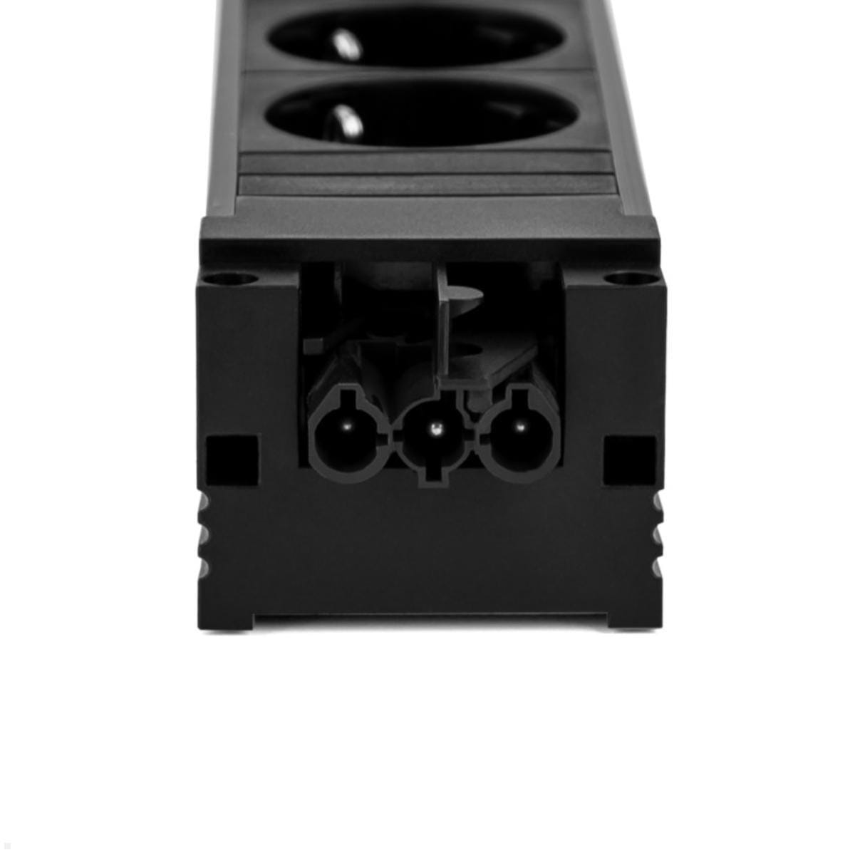 Bachmann STEP BASE - Steckdosenleiste - Wechselstrom 250 V - 3680 watt - Eingabe, Eingang GST18i3 - Ausgangsanschlüsse: 6 (power CEE 7/3)
