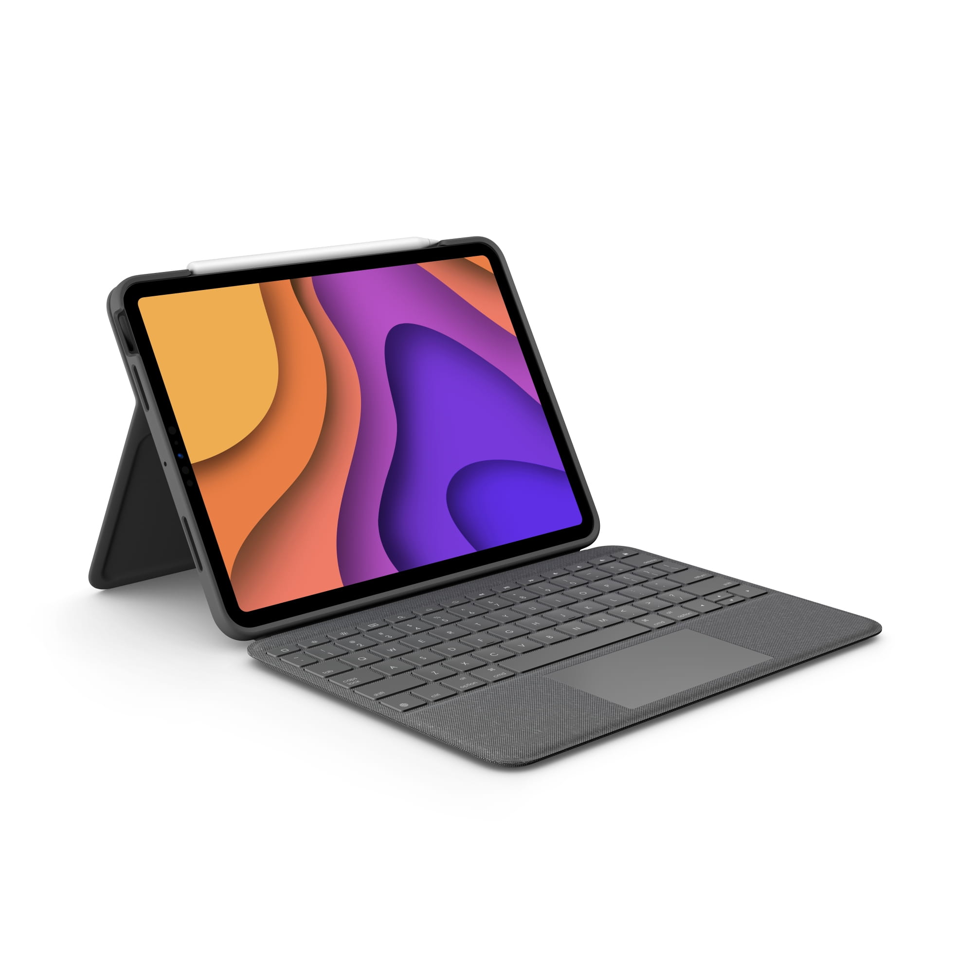Logitech Folio Touch - Tastatur und Foliohülle - mit Trackpad - hinterleuchtet - Apple Smart connector - AZERTY - Französisch - Oxford Gray - für Apple 10.9-inch iPad Air (4. Generation, 5. Generation)