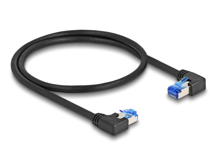 Delock Patch-Kabel - RJ-45 (M) links gewinkelt zu RJ-45 (M)