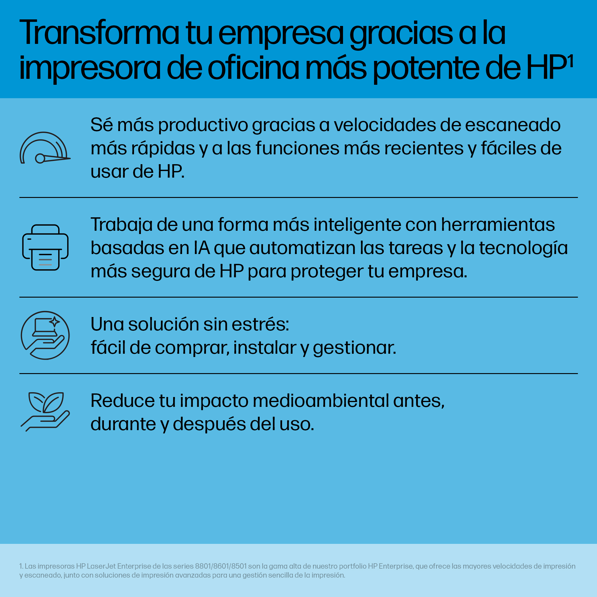 HP LaserJet Enterprise 8501x+ - Drucker - s/w