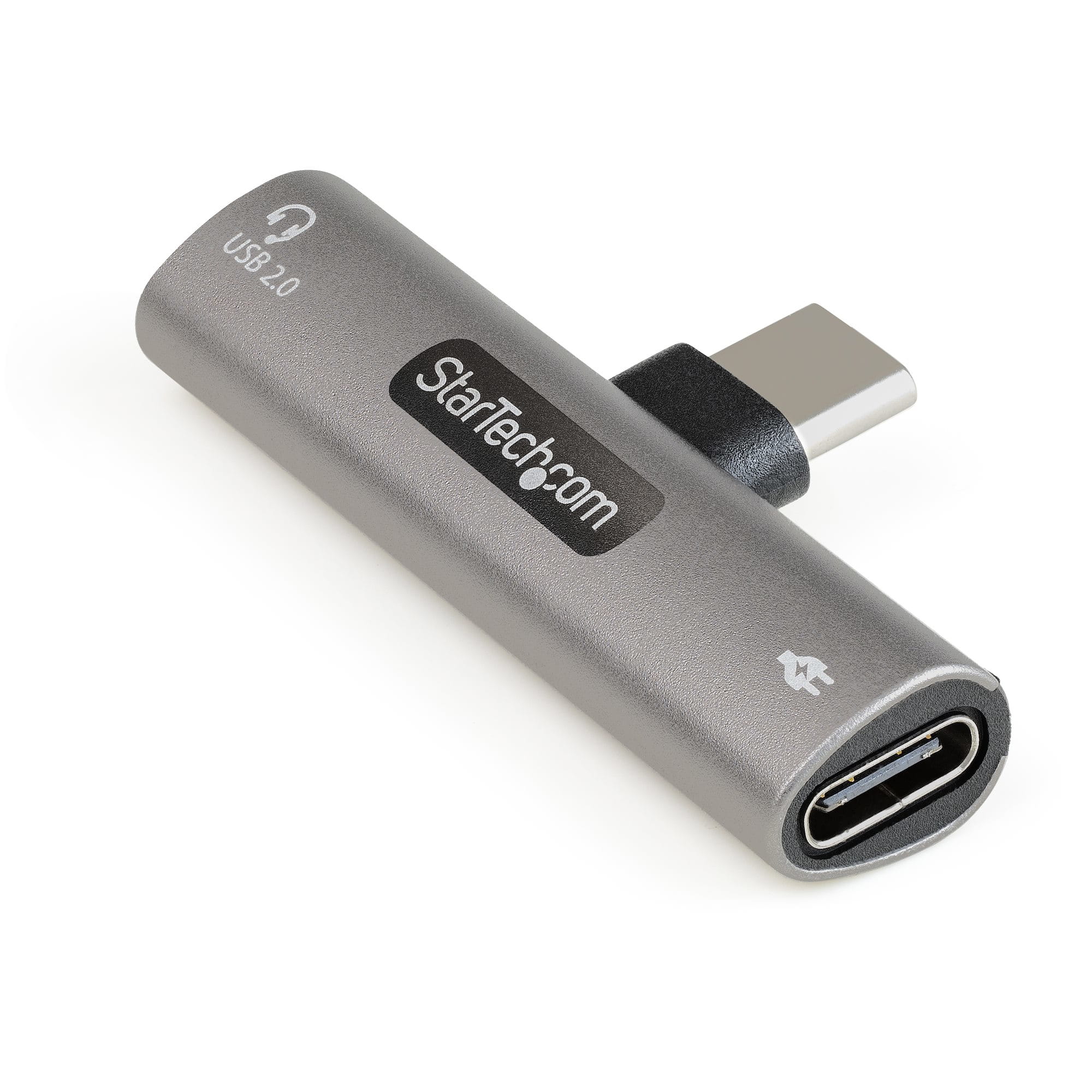 StarTech.com USB C Audio & Charge Adapter, USB-C Audio Adapter with USB-C Audio Headphone/Headset Port and 60W USB Type-C Power Delivery Pass-through Charger, For USB-C Phone/Tablet/Laptop - USB-C Audio/Charging (CDP2CAPDM)