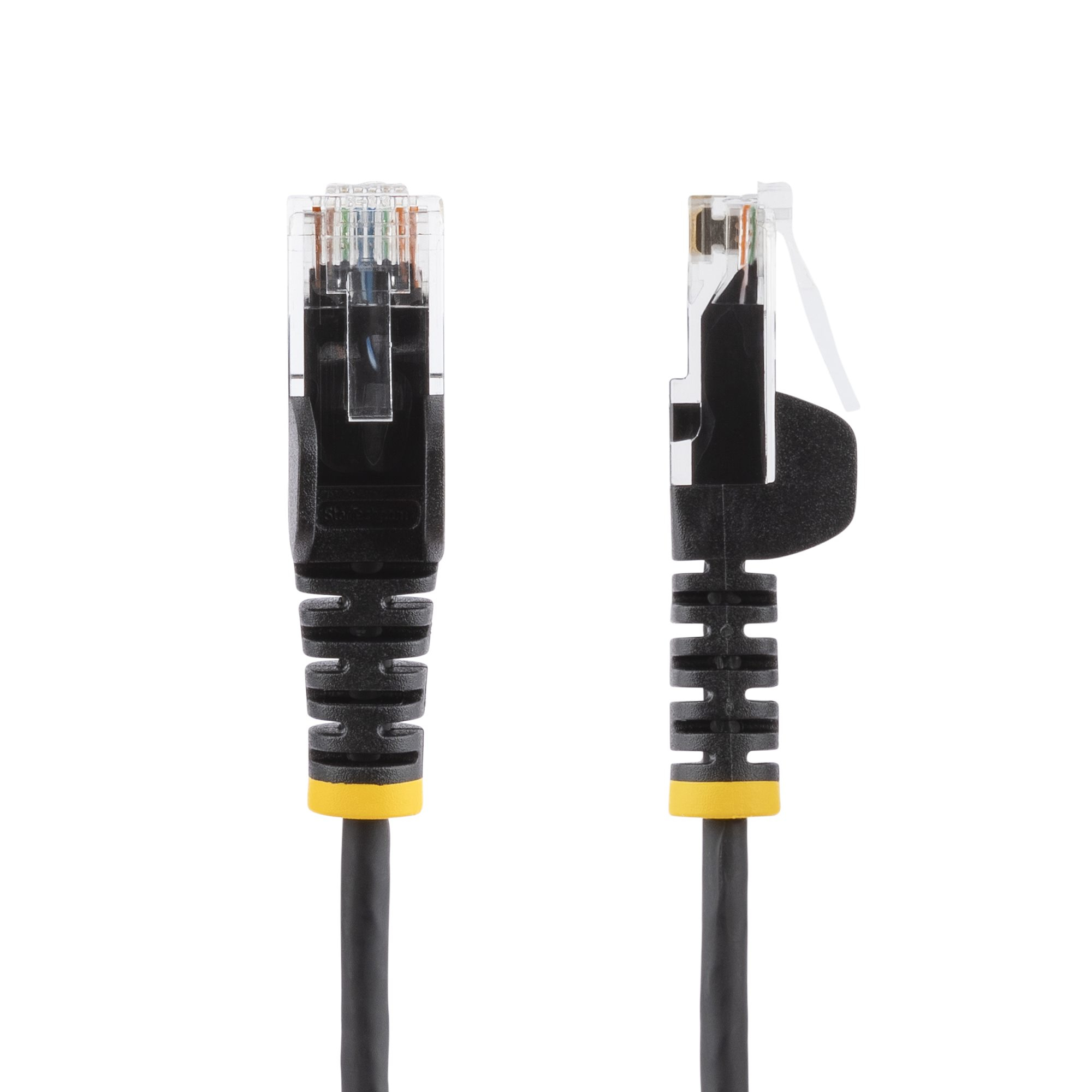 StarTech.com 1m Slim LSZH CAT6 Ethernet Cable, 10 Gigabit Snagless RJ45 100W PoE Patch Cord, CAT 6 10GbE UTP Network Cable w/Strain Relief, Black, ETL, Low Smoke Zero Halogen - Category 6 - 28AWG (N6PAT100CMBKS)