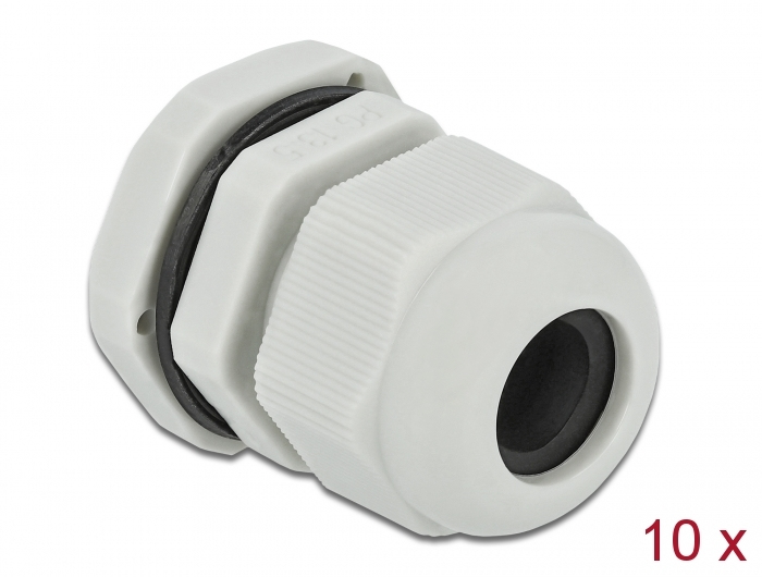 Delock PG13.5 - Kabelverschraubung - Grau (Packung mit 10)