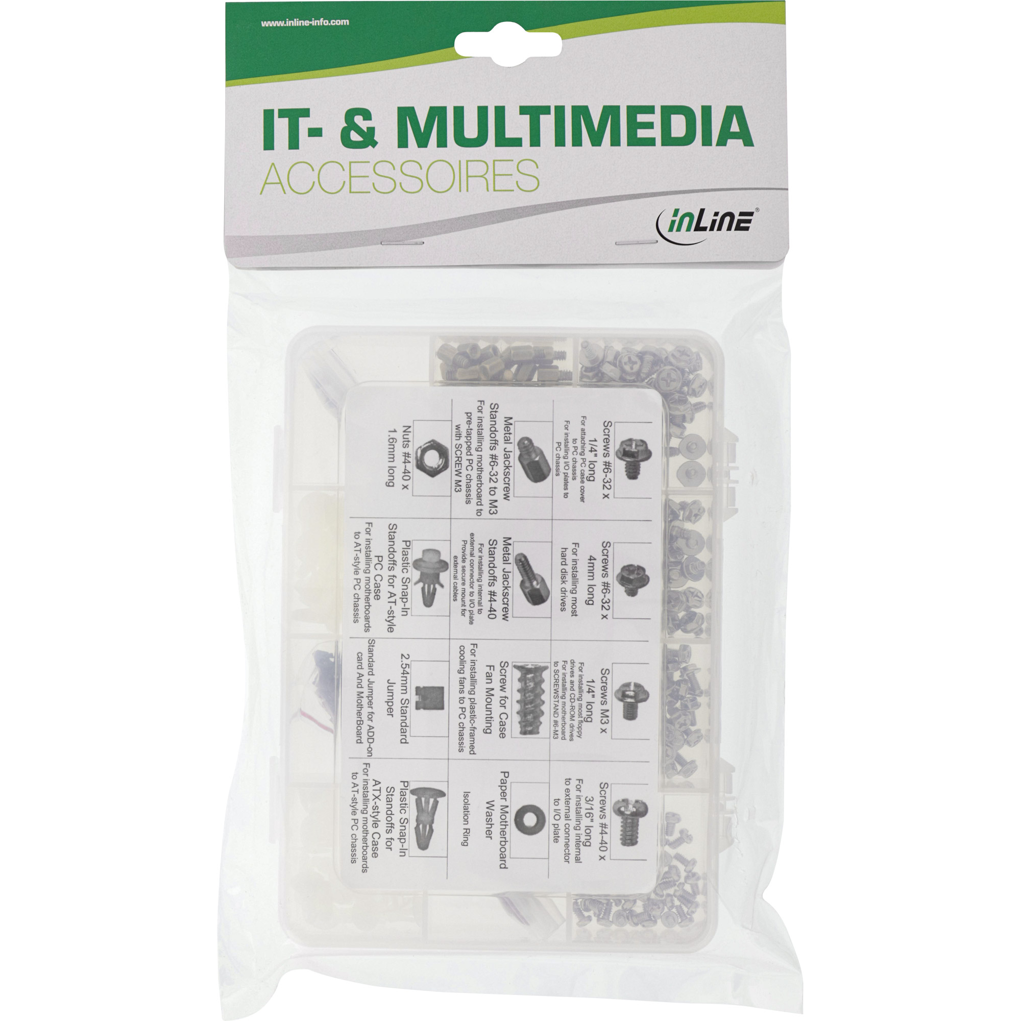 InLine PC-Schraubenset - 550-teilig - für Mainboard und Gehäusemontage