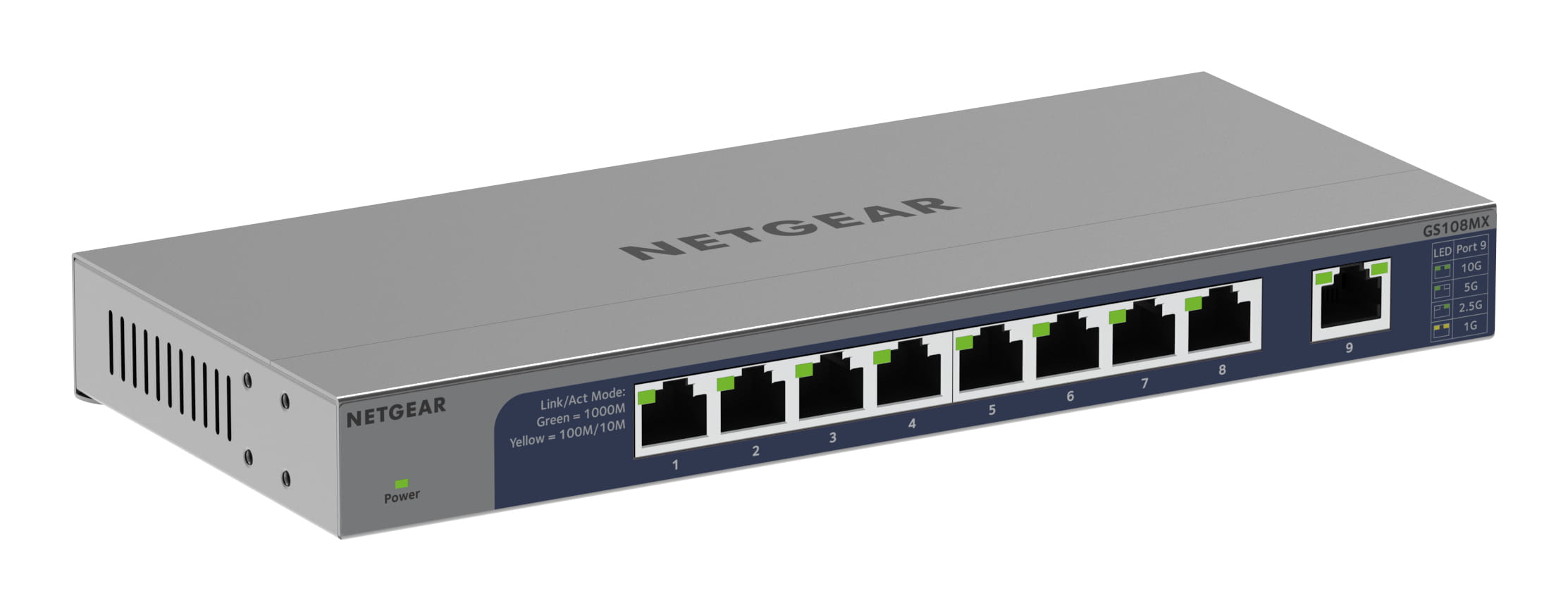 Netgear GS108MX - Switch - unmanaged - 8 x 10/100/1000