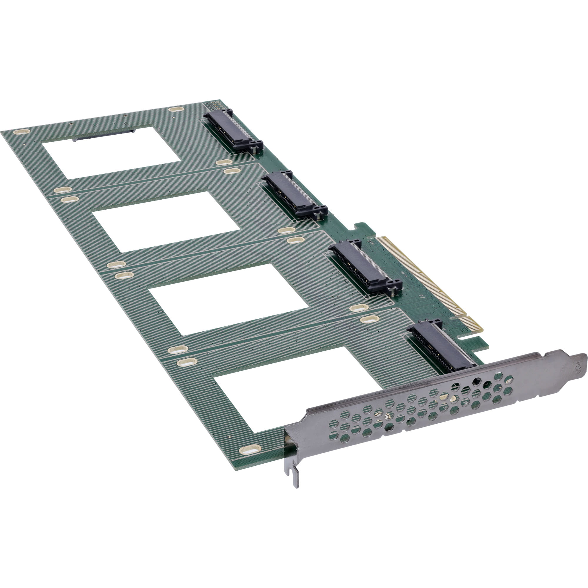 InLine PCIe Karte zu 4x intern U.2 NVMe SFF-8639 – Bifurcation - PCIe x16