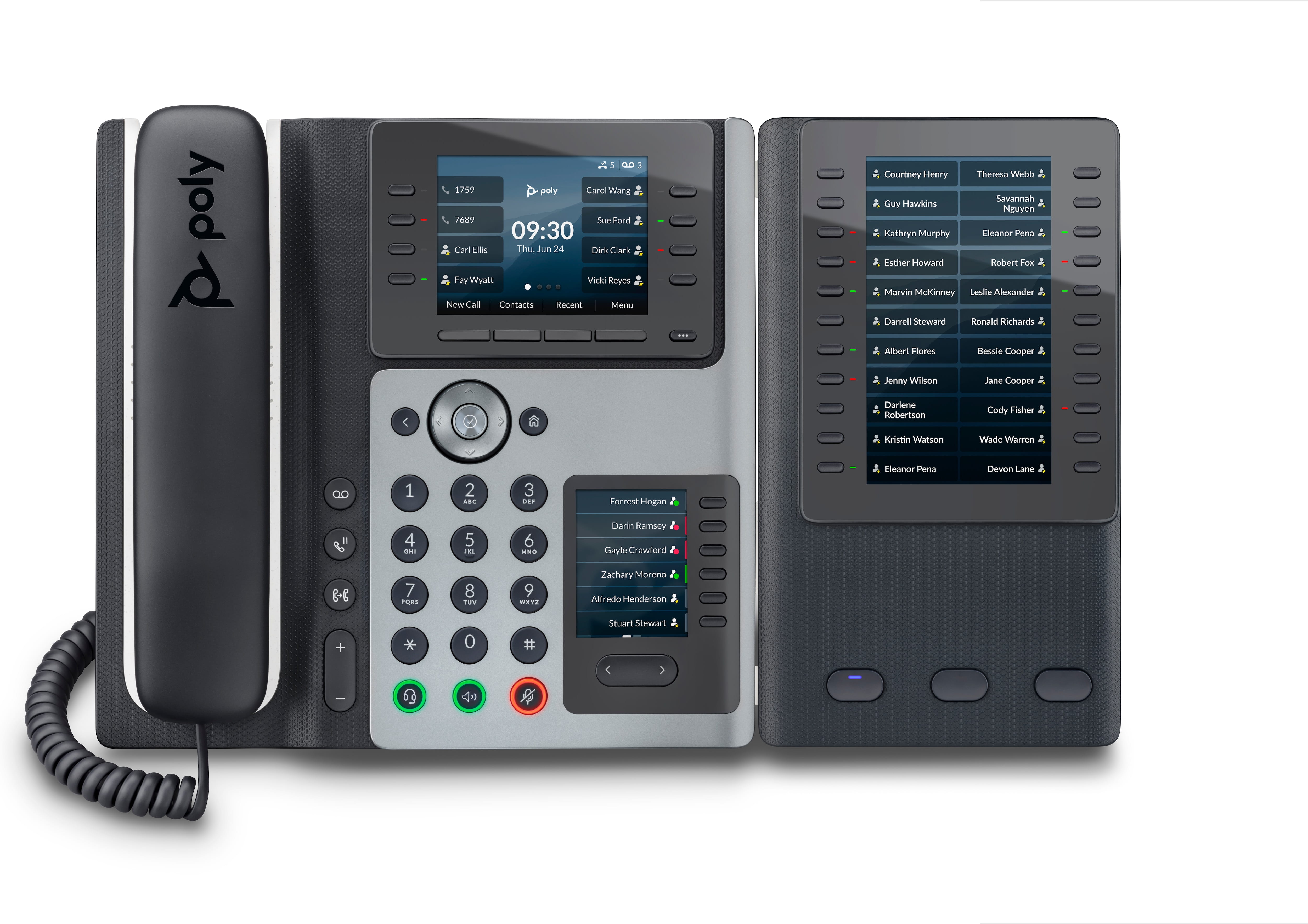 Poly HP Poly Edge E450 - VoIP-Telefon mit Rufnummernanzeige/Anklopffunktion