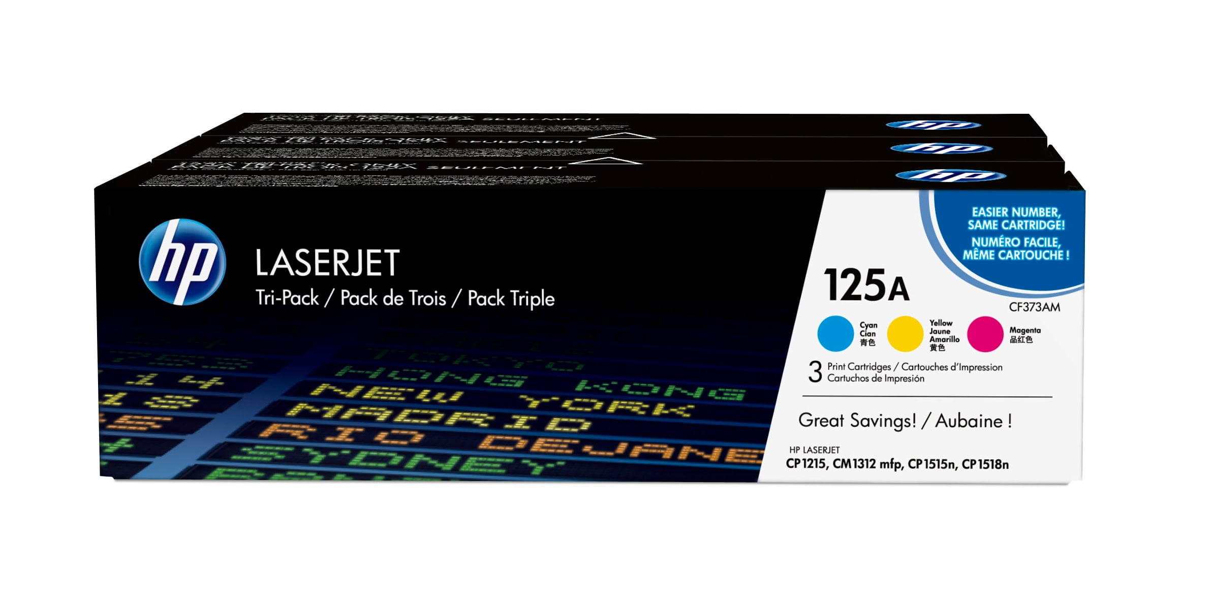 HP 125A - 3er-Pack - Gelb, Cyan, Magenta - original - LaserJet - Tonerpatrone (CE259AM)