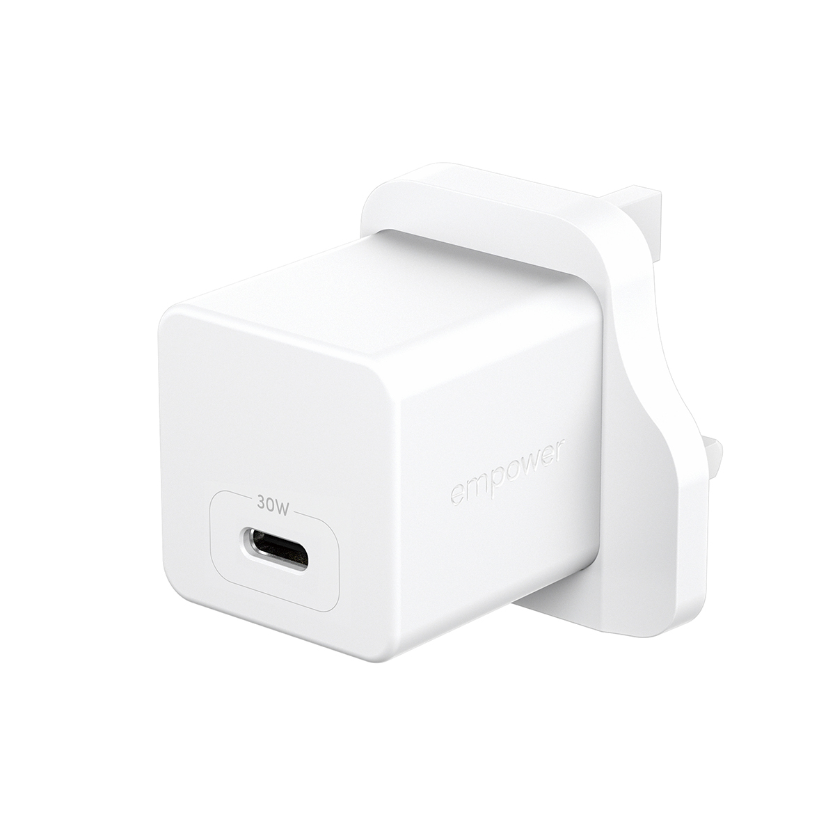 PanzerGlass empower™ by ® Turbo 30W Ladegarät Single USB-C | UK Anschluss | Silber Weiß, Weiß