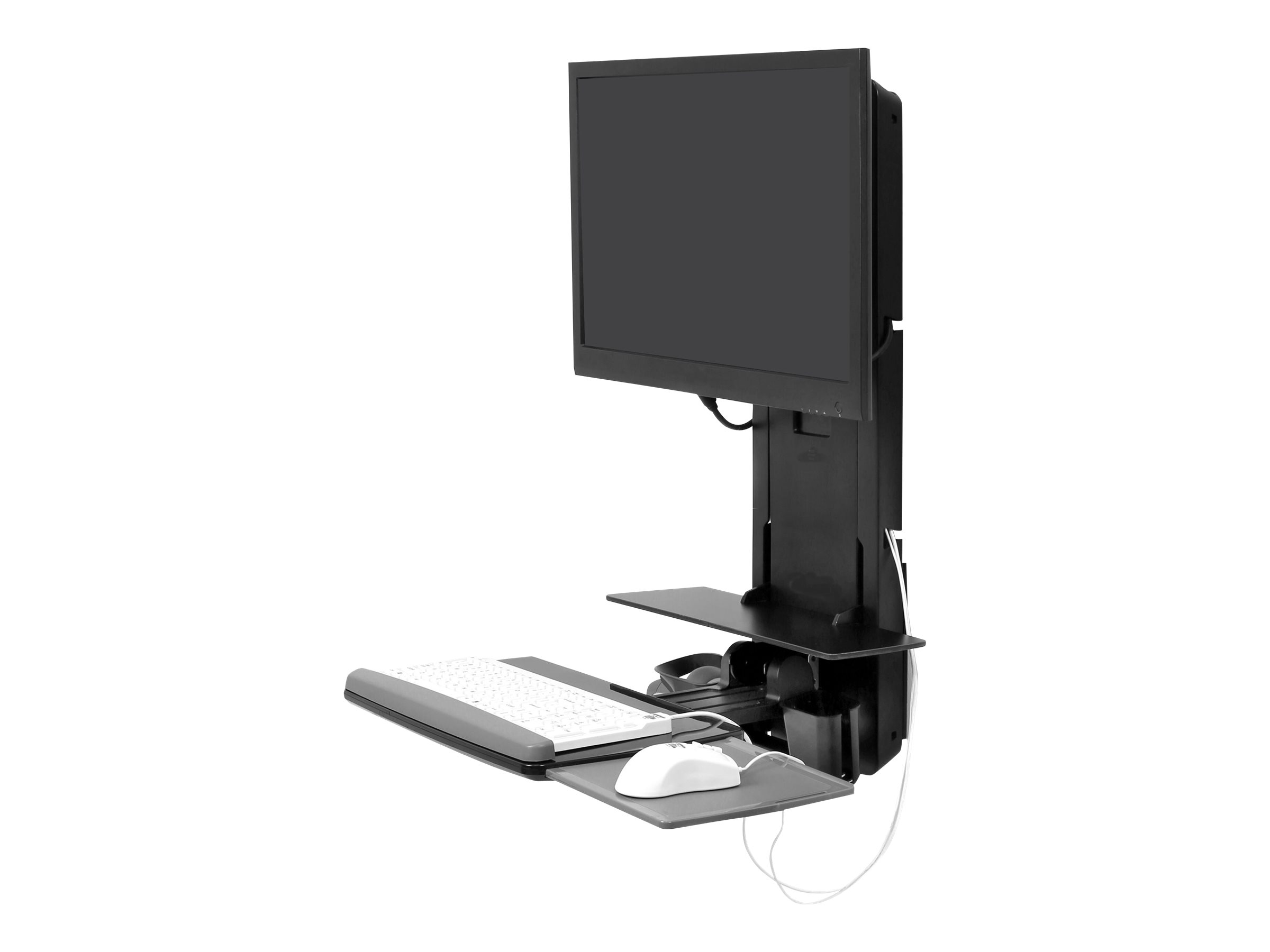 Ergotron Sit-Stand Vertical Lift, Patient Room - Befestigungskit (Handgelenkkissen, Maushalterung, vertikale Verstellschiene, Barcode-Scanner-Halter, Tastatur-Tablett, Monitorarm, Mausablage zum Herausziehen) Ergotron Sit-Stand Vertical Lift, Patient Room - Befestigungskit (Handgelenkkissen, Maushalterung, vertikale Verstellschiene, Barcode-Scanner-Halter, Tastatur-Tablett, Monitorarm, Mausablage zum Herausziehen)