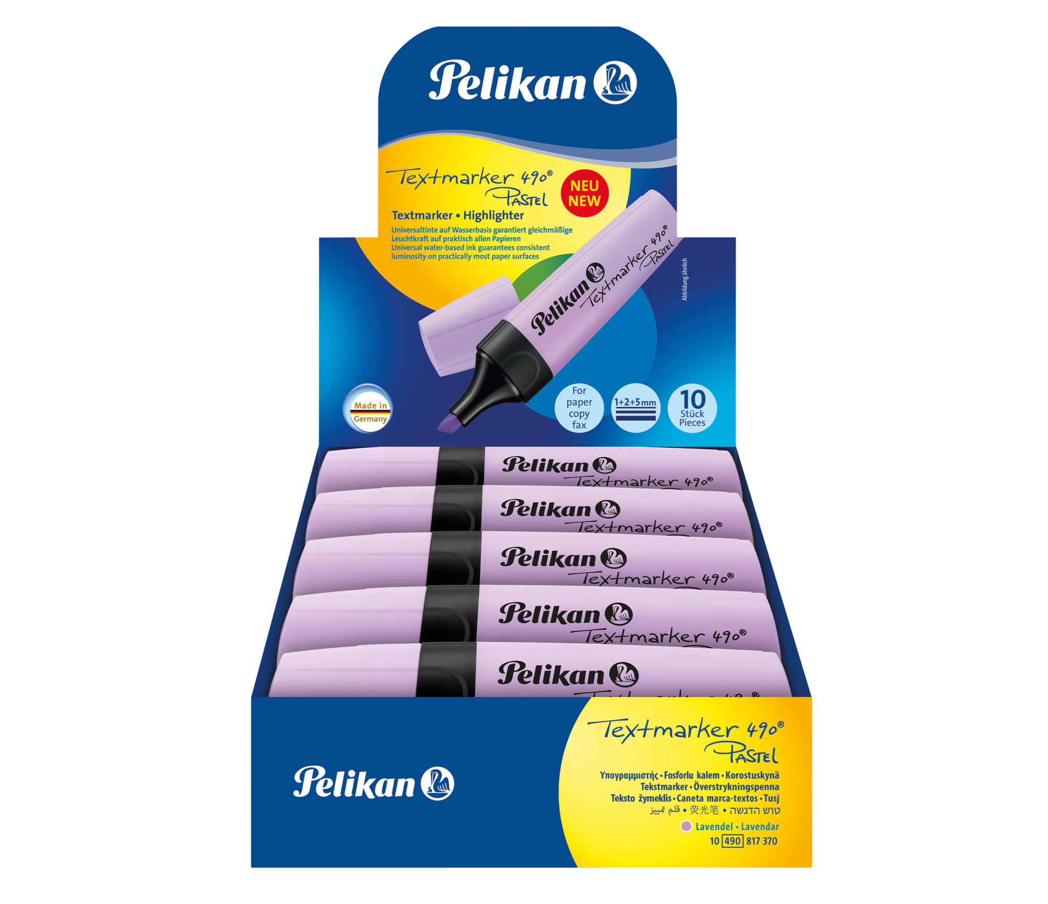 Pelikan 817370, 10 Stück(e), Violett, Meißel, Schwarz, Violett, Deutschland, Box